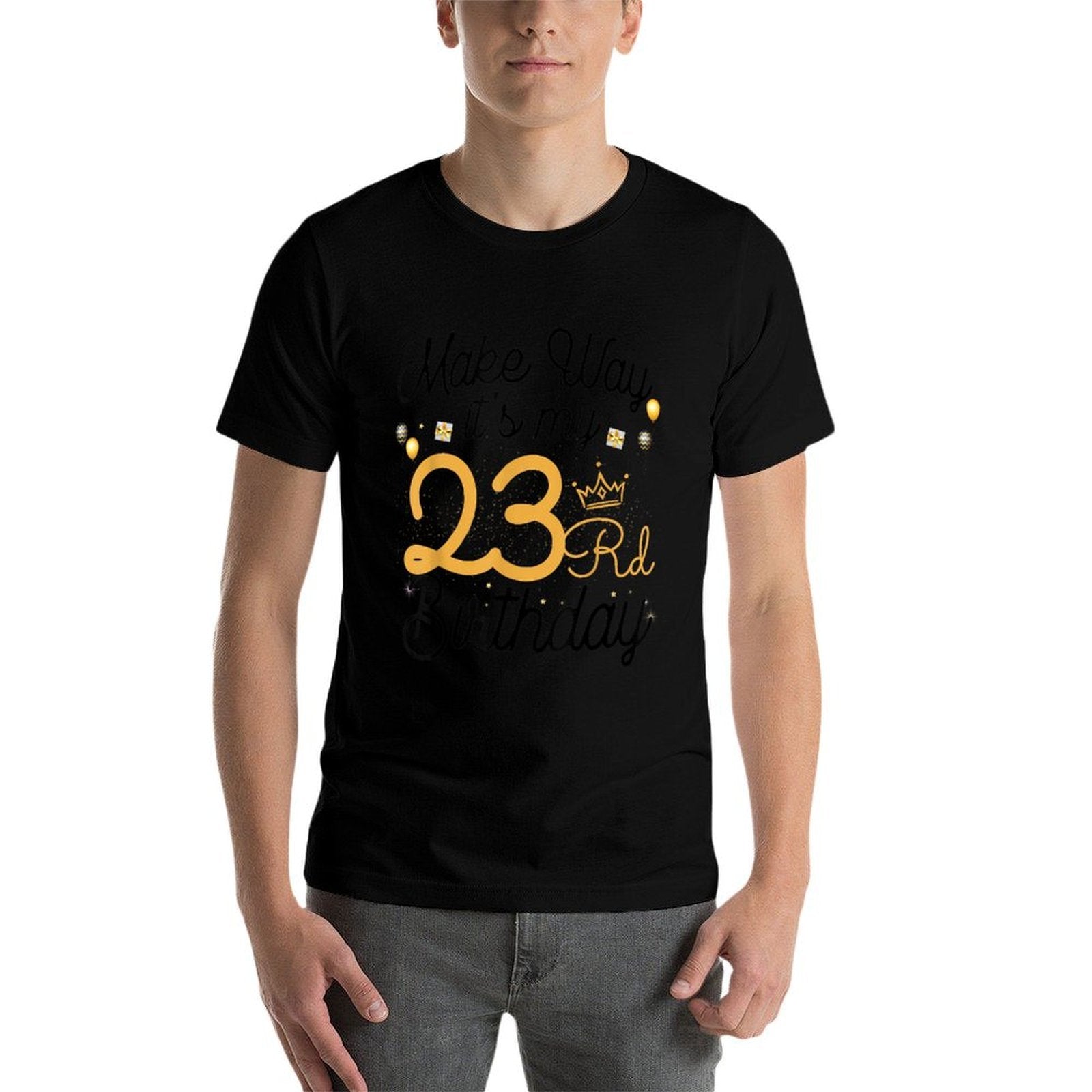 23 Years Old Queen Women Make Way Its My 23rd Birthday  Ribbed Collar T-Shirt
