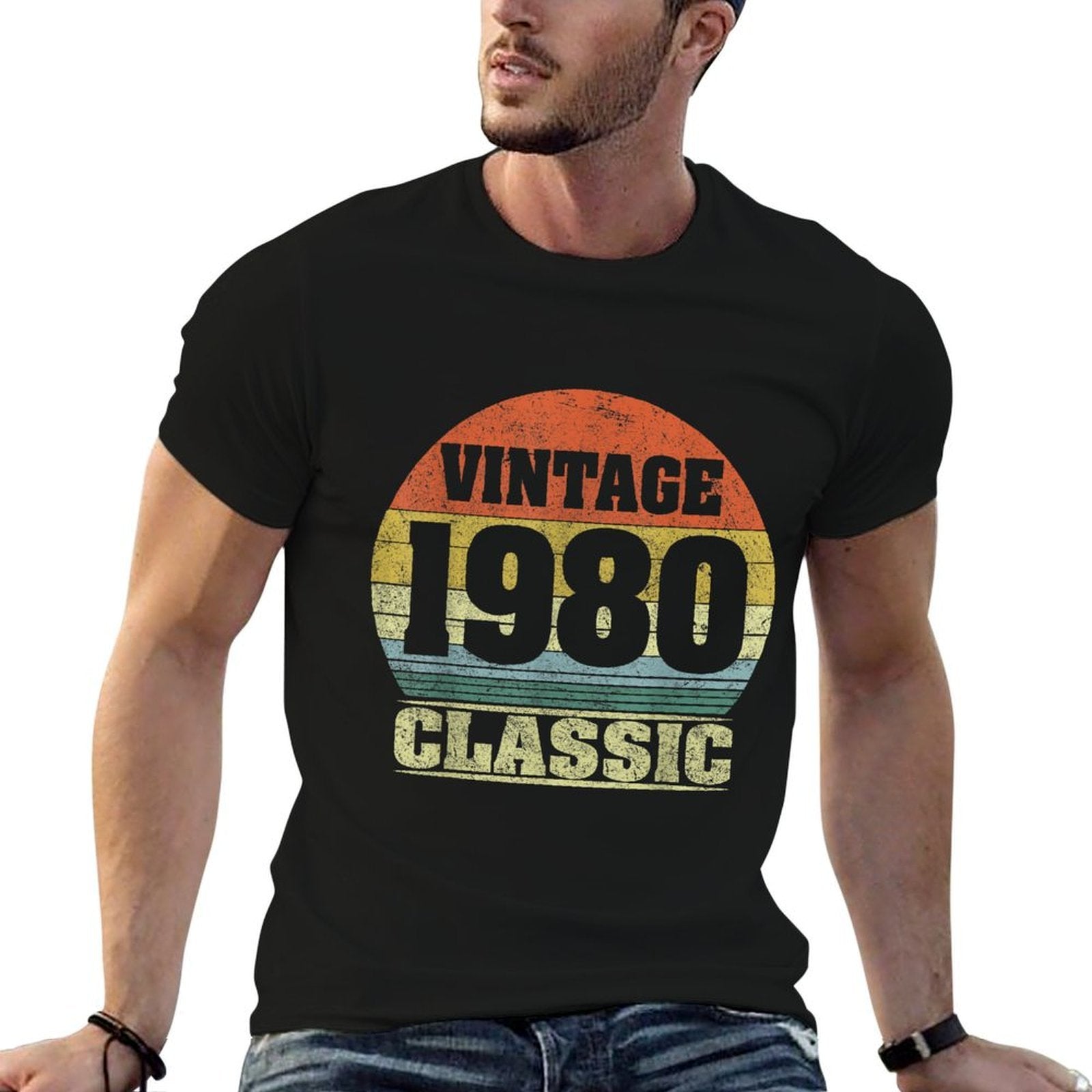 1980 40th Birthday Gift Vintage Retro Men Women 40 Years Old  Affordable Price T-Shirt