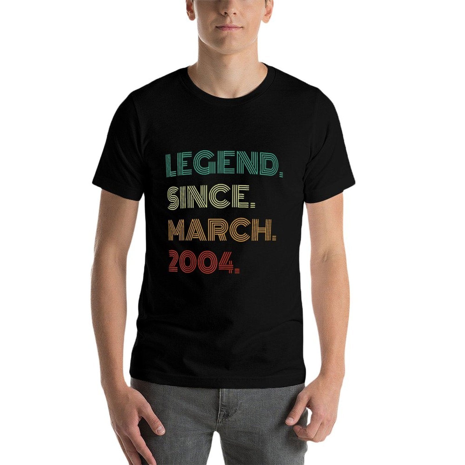 21 Years Old Legend Since March 2004 21st Birthday  Eco-friendly Material T-Shirt