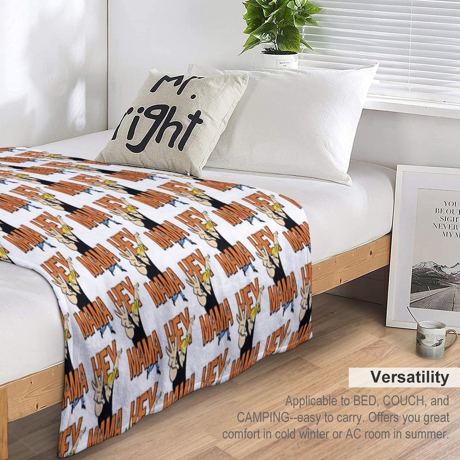 Johnny Bravo Hey Mama Juniors Multi-functional Throw Blanket