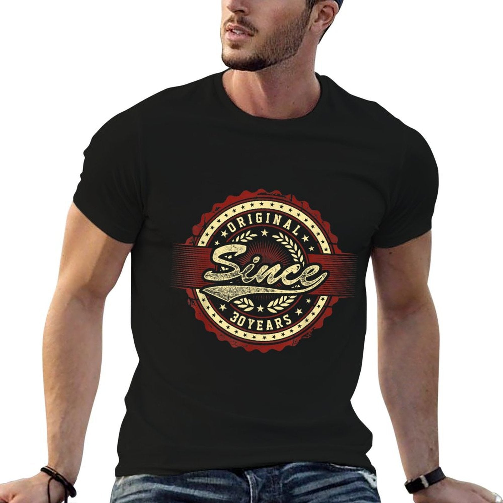 30th Birthday T Shirts for Men Women Original Since 30 Years  Heathered Texture T-Shirt