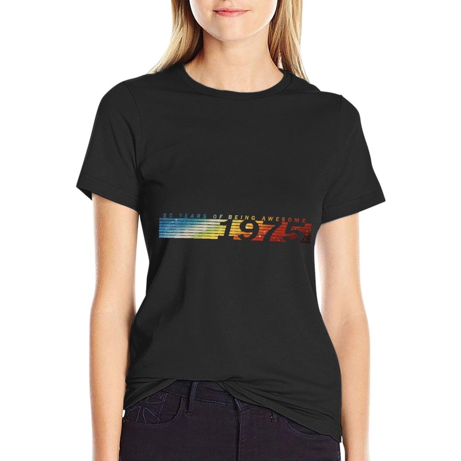 1975 Birthday Shirt for Men Vintage Space 50th Birthday  Classic T-Shirt