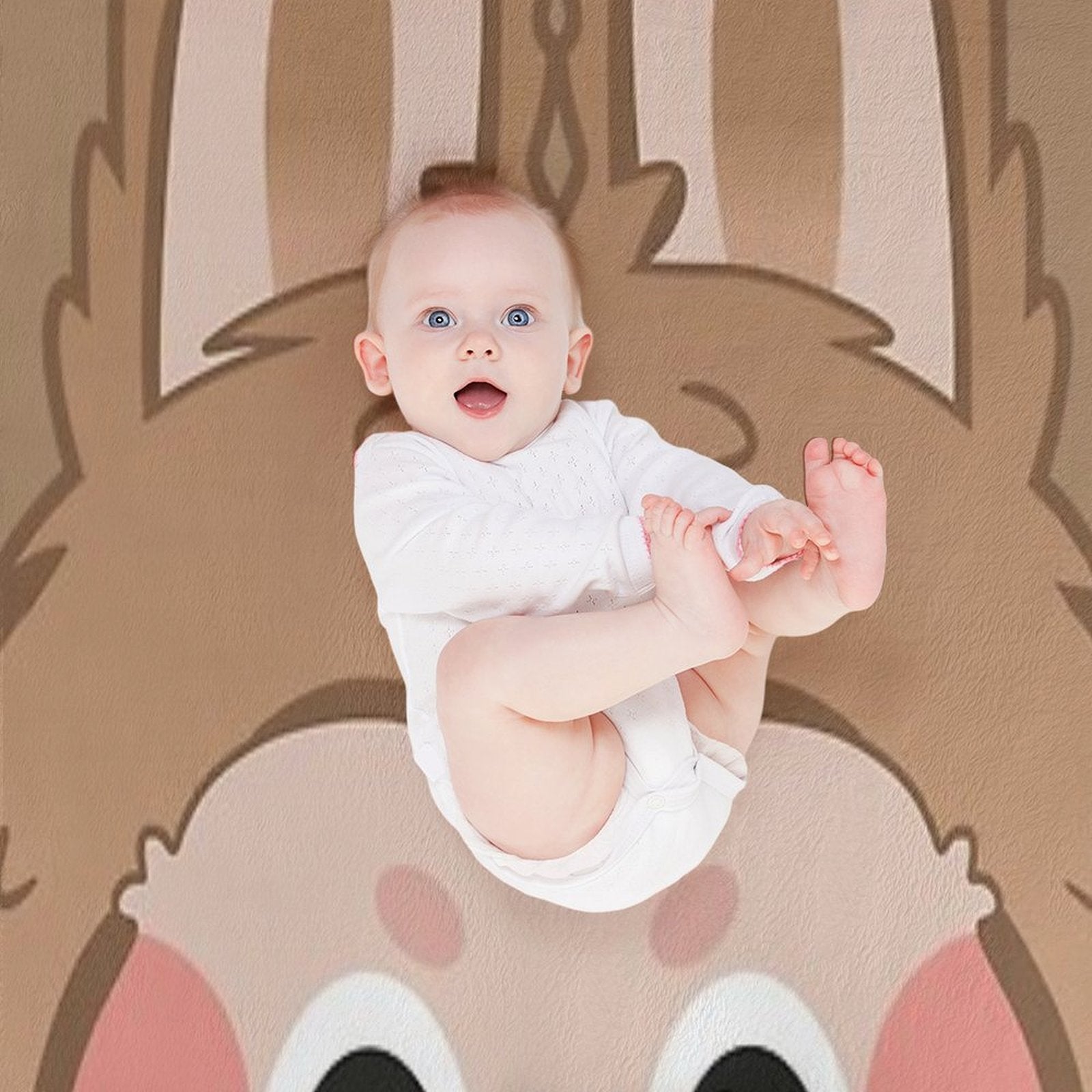 Labubu Toffee Peeker V2 Comfort Throw Blanket