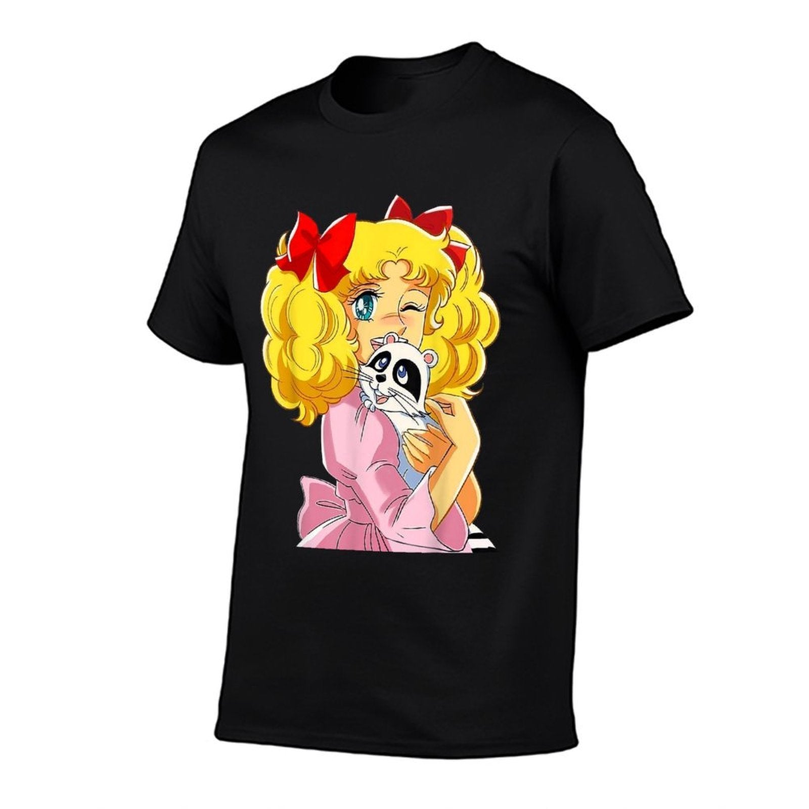 Candy Candy And Raccoon Retro Japanese Vintage 80s Anime  Lightweight T-Shirt