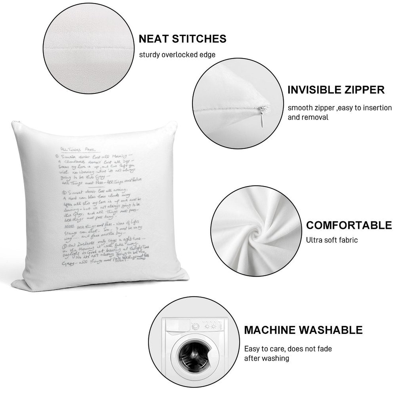 All Things Must Pass Soft Decorative Cover Throw Pillow