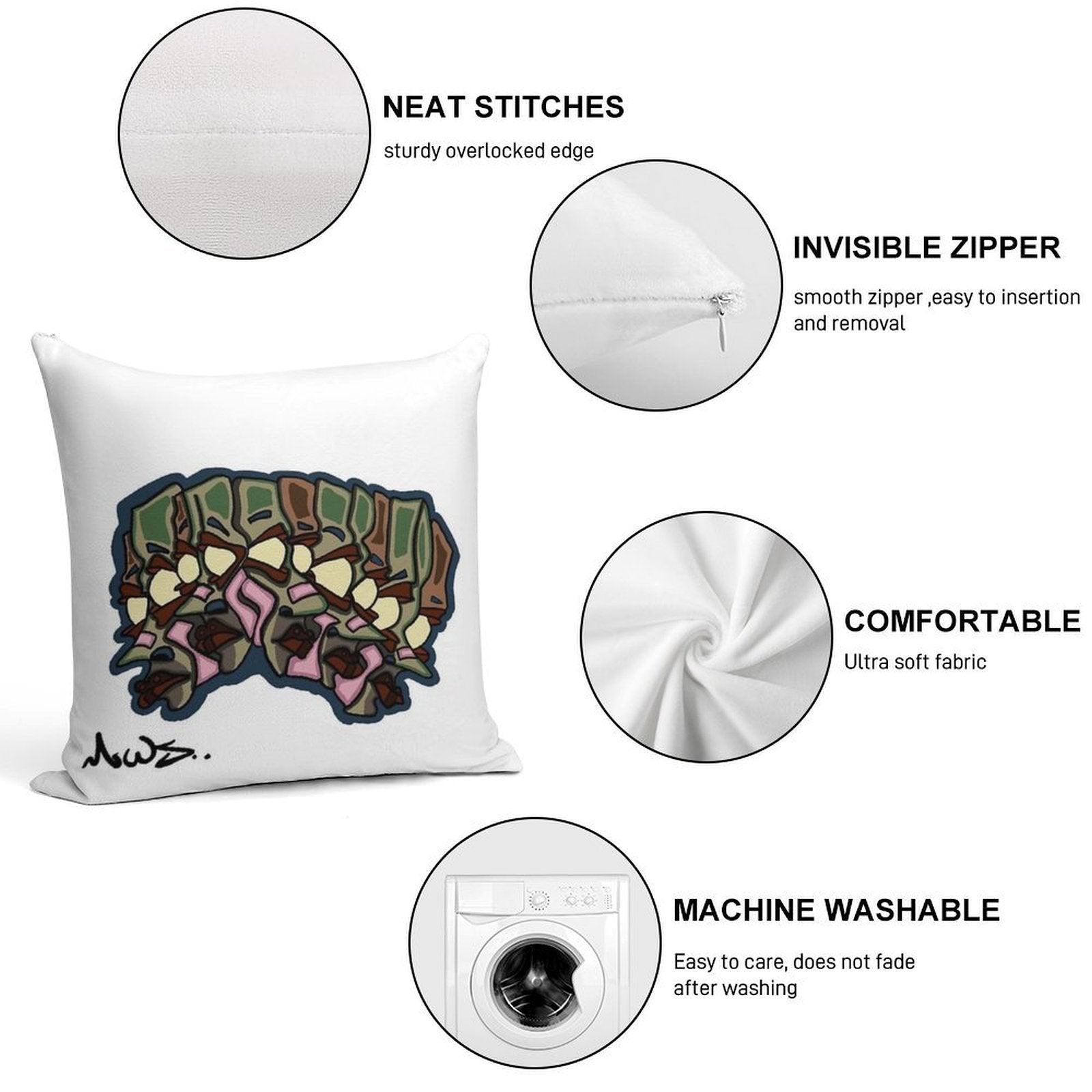 Front Pivots Face Soft Gift Ready Throw Pillow