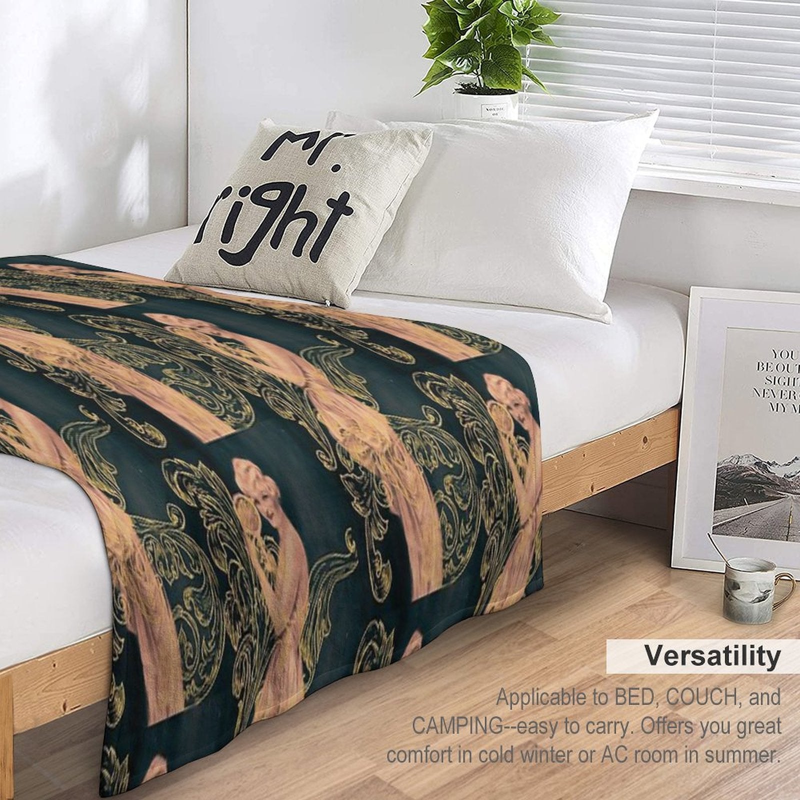 Golden Beauty Comfort Throw Blanket