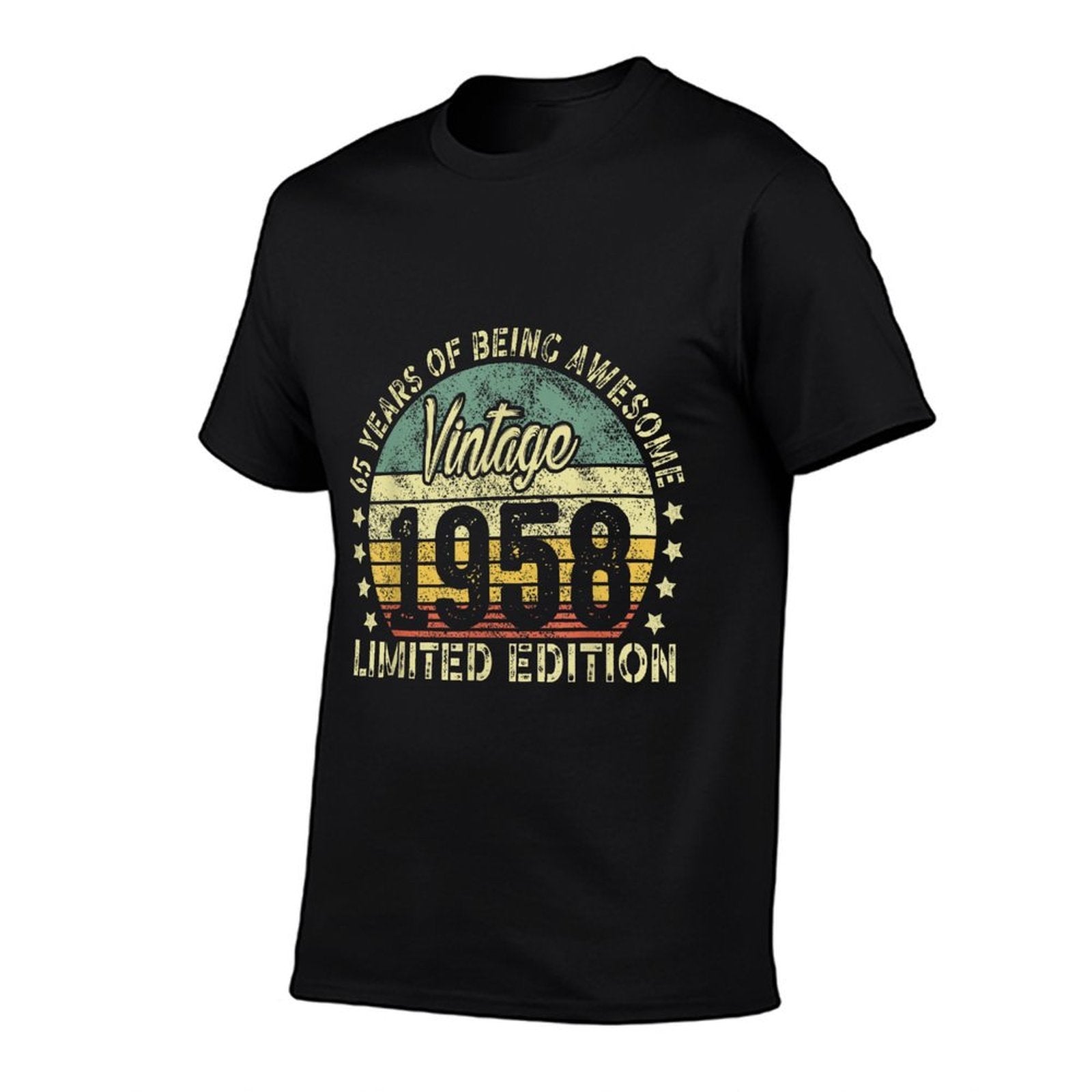 Vintage 1958 Limited Edition 65 Year Old Retro 65th Birthday  Summer-ready Fabric T-Shirt
