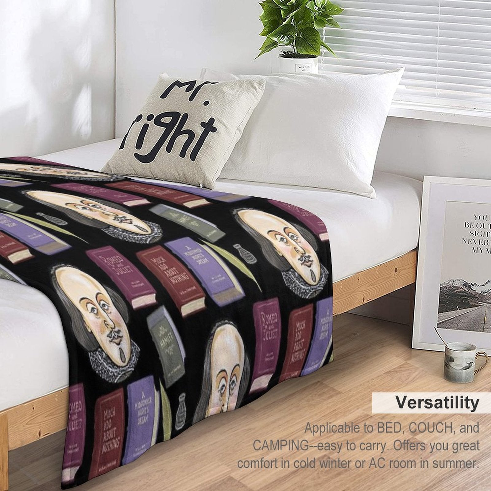 William Shakespeare Gift-ready Throw Blanket