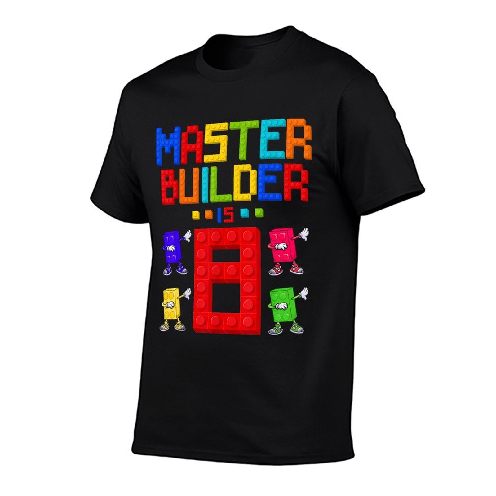 Master Builder Is 8 Yrs Old Building 8th Birthday Boys Girls Comfortable T-Shirt