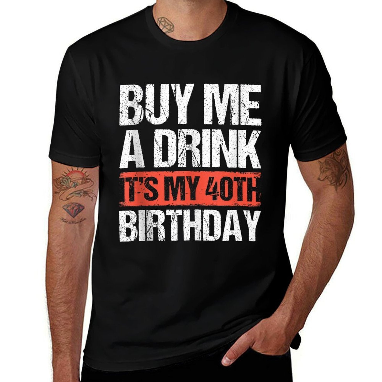 40th Birthday Squad Celebration Party Buy Me A Drink I'm 40  Lightweight T-Shirt