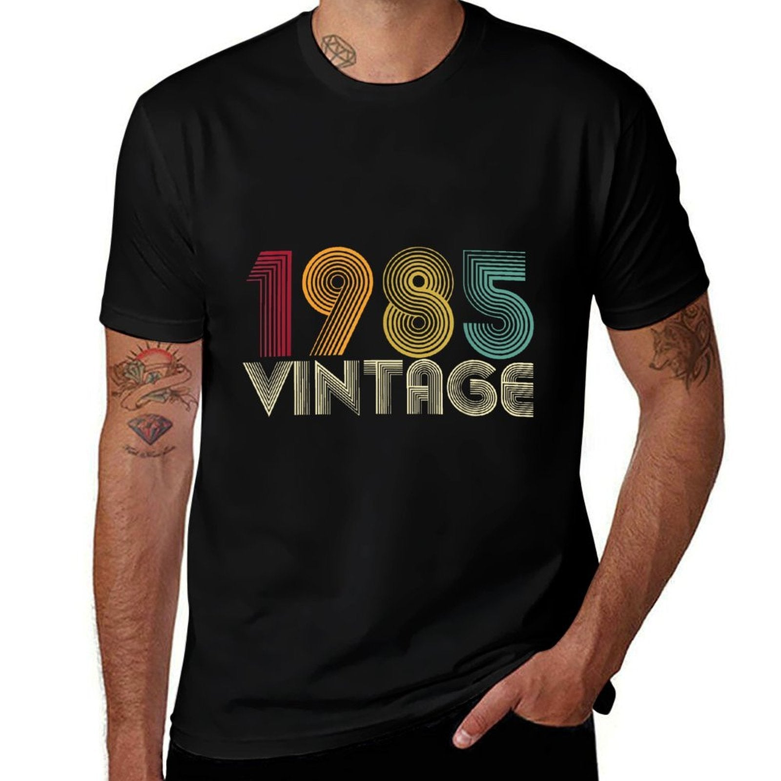 40th Birthday Gift 40 Years Old Men Women Retro Vintage 1985  Cotton T-Shirt