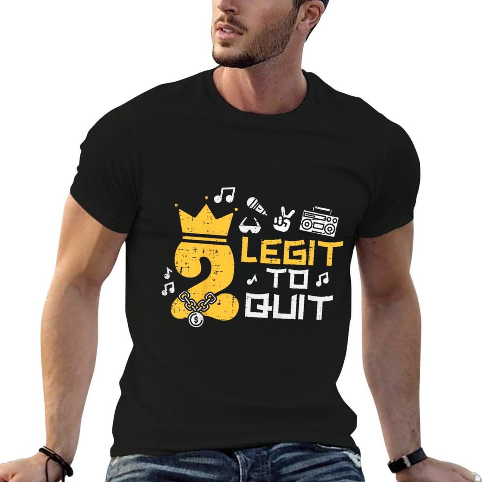 2nd Birthday 2 Legit To Quit Crown Boys Girls Toddler Kids  Summer-ready Fabric T-Shirt