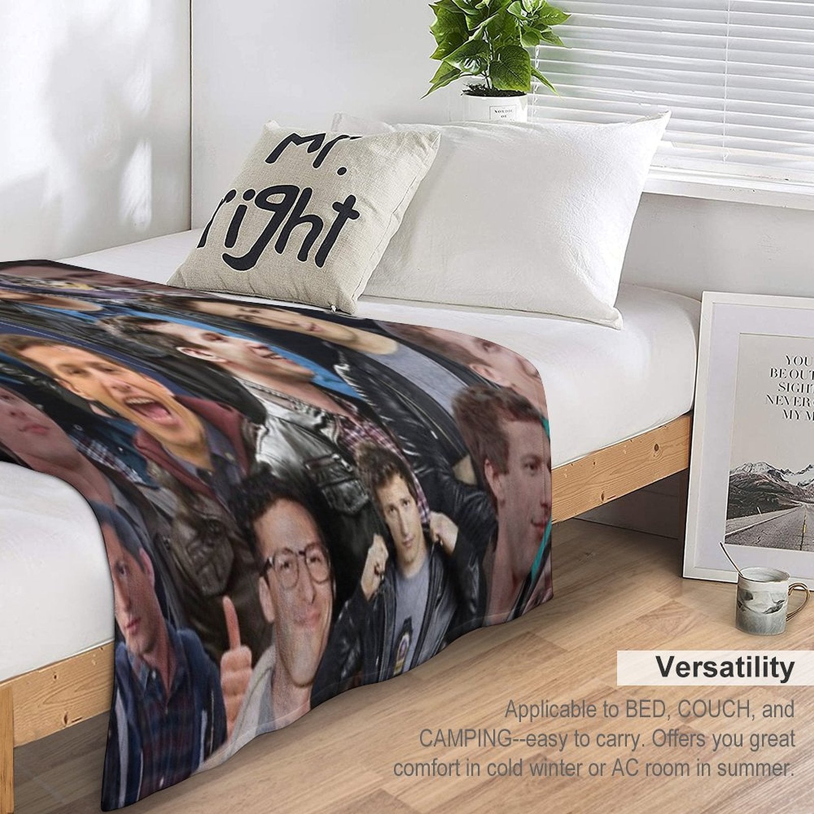 Jake Peralta Photo Collage Travel-friendly Throw Blanket