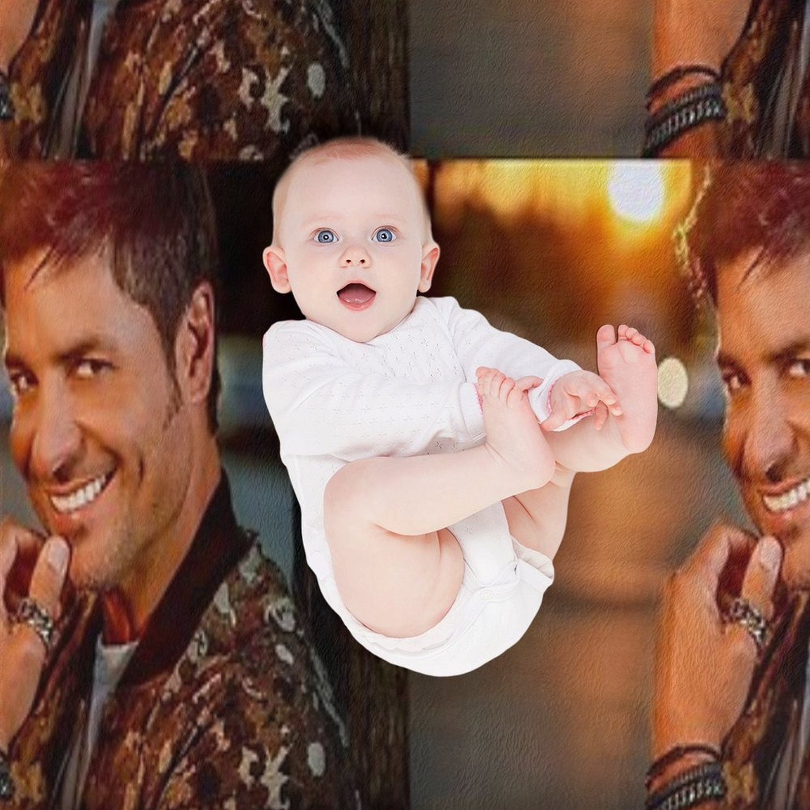 Chayanne Classic Photoshoot Machine-washable Throw Blanket