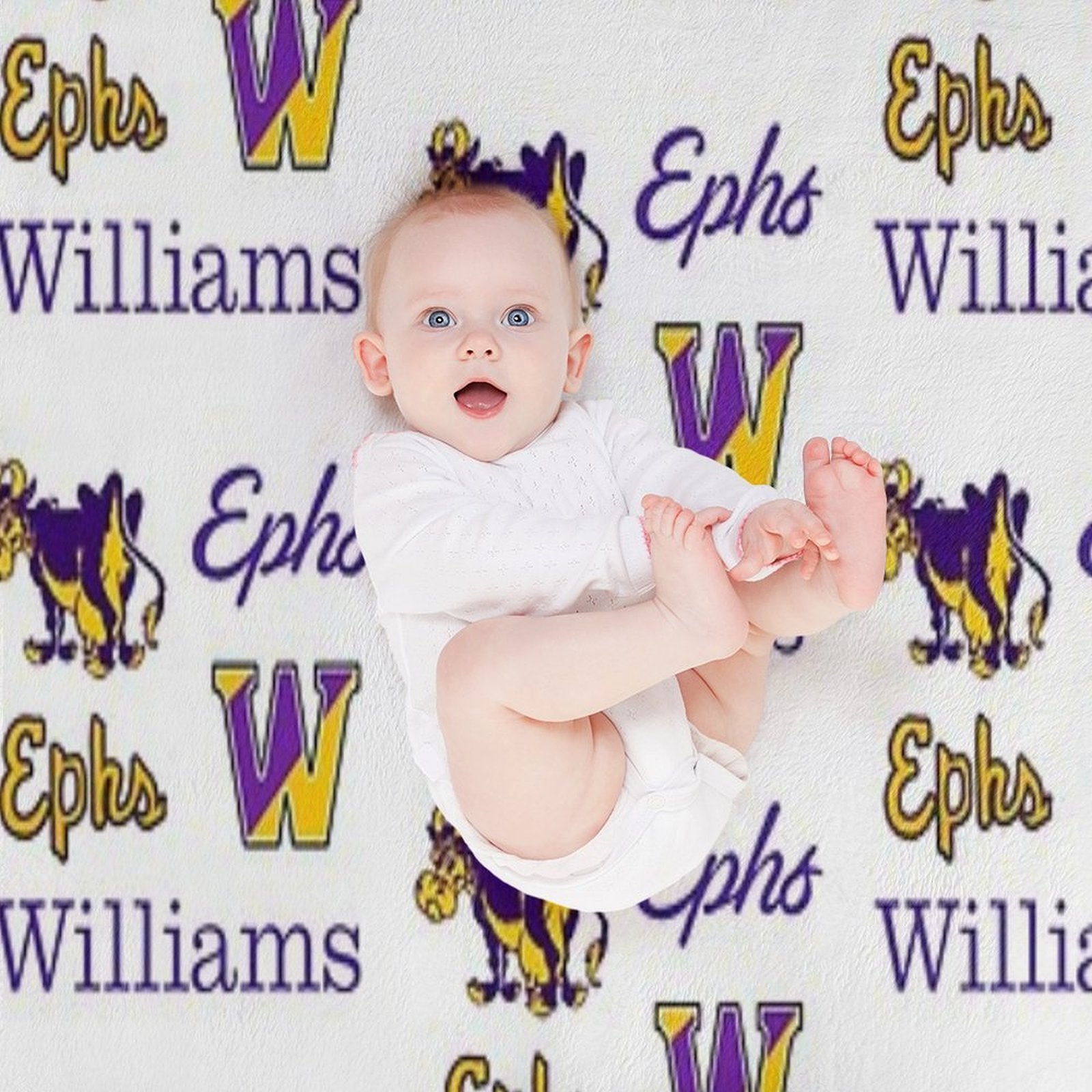 Williams College Logo Pack Eco-conscious Throw Blanket
