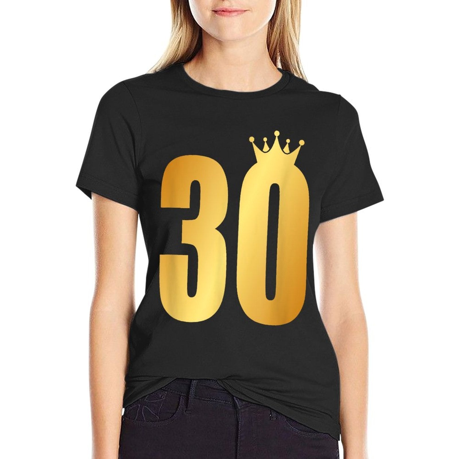 30th Birthday King Queen Crown  Cotton T-Shirt