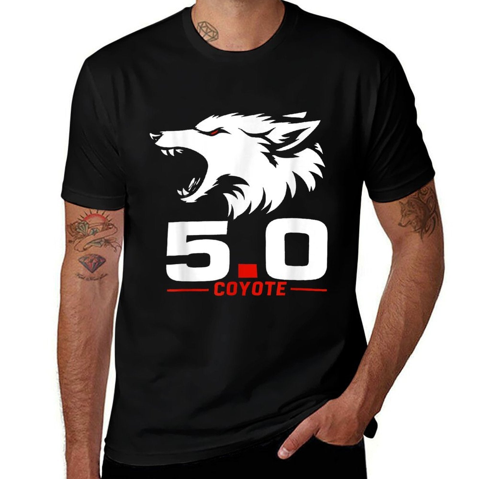 5.0 Coyote Distressed Gift Idea For Adorable Animals Lovers  Vintage-inspired T-Shirt