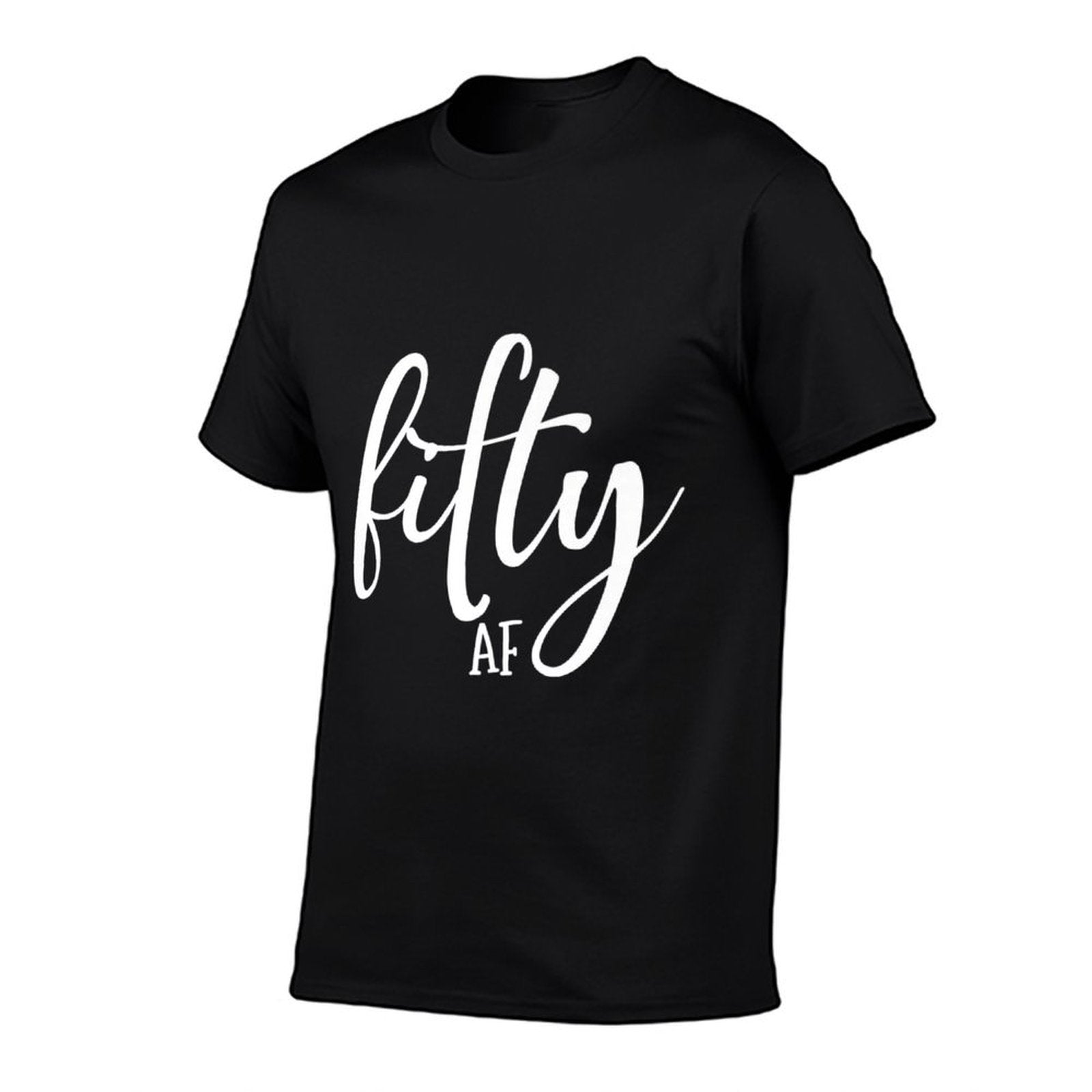 50th Birthday Fifty AF Premium  Ribbed Collar T-Shirt
