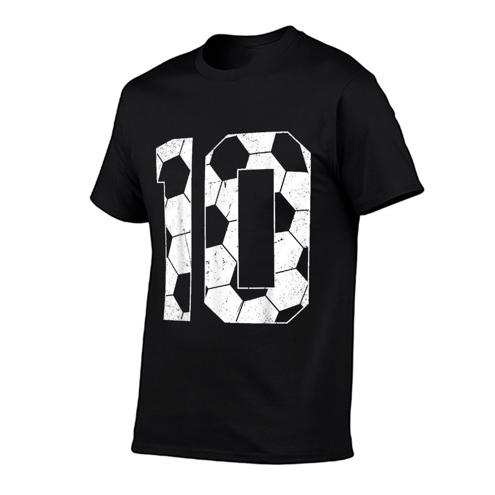 10th Birthday Boy Soccer Player Football 10 Years Old  Trendy Pattern T-Shirt