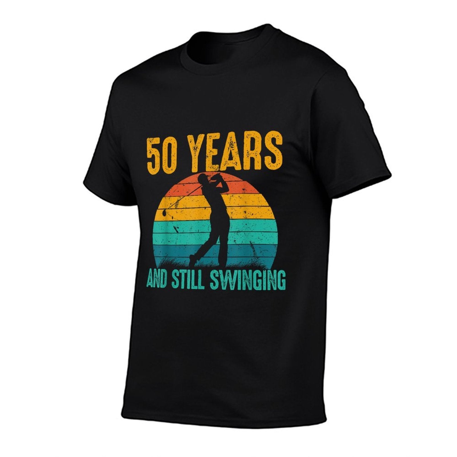 50 Years And Still Swinging Funny Golf 50th Birthday Party  Summer-ready Fabric T-Shirt