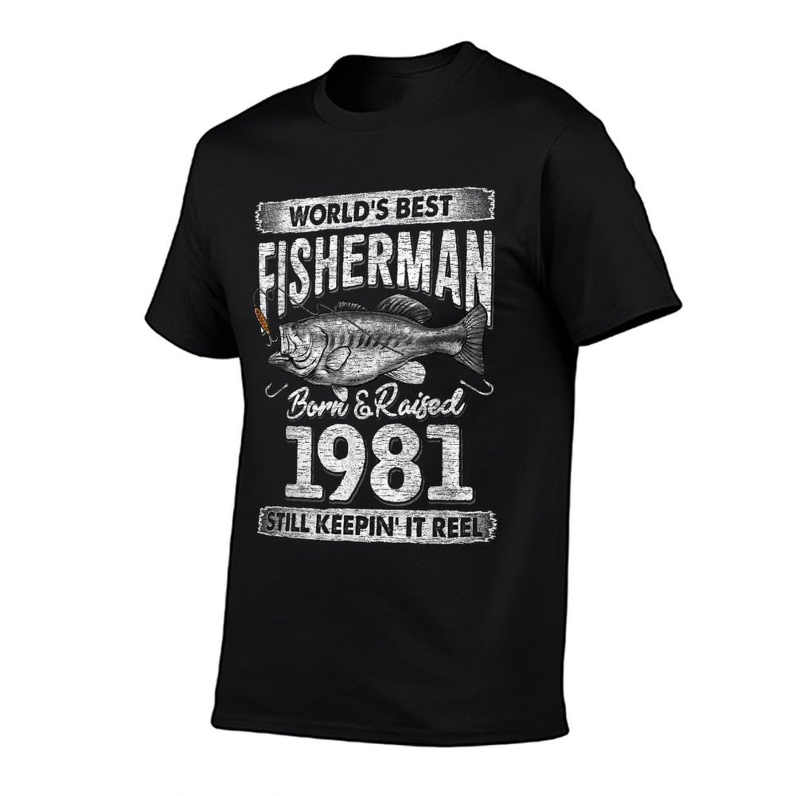 40 Years Old Fisherman Born in 1981 Fisherman 40th Birthday Comfortable T-Shirt
