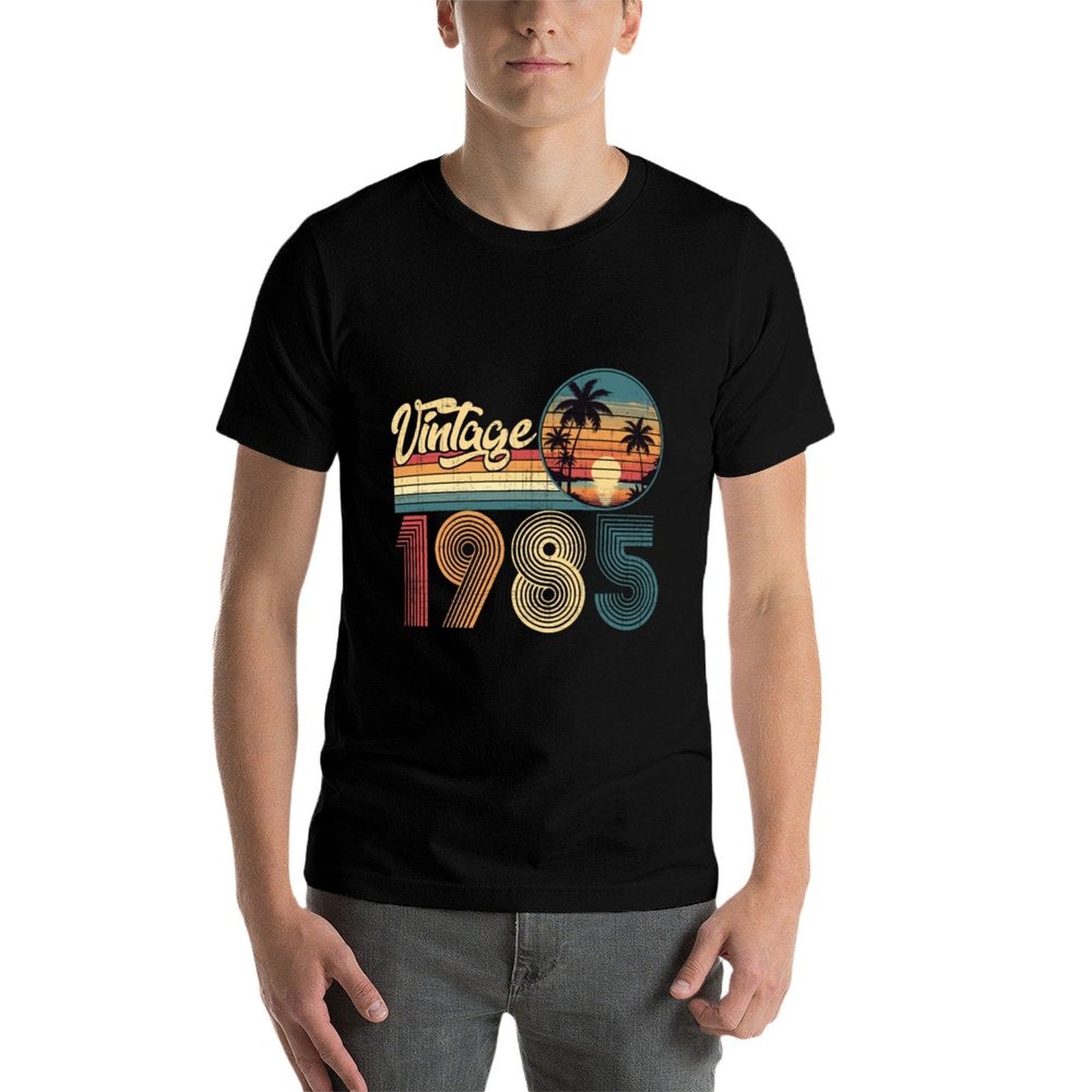 40 Year Old Vintage 1985 Retro 40th Birthday Gifts Men Women  Oversized Silhouette T-Shirt