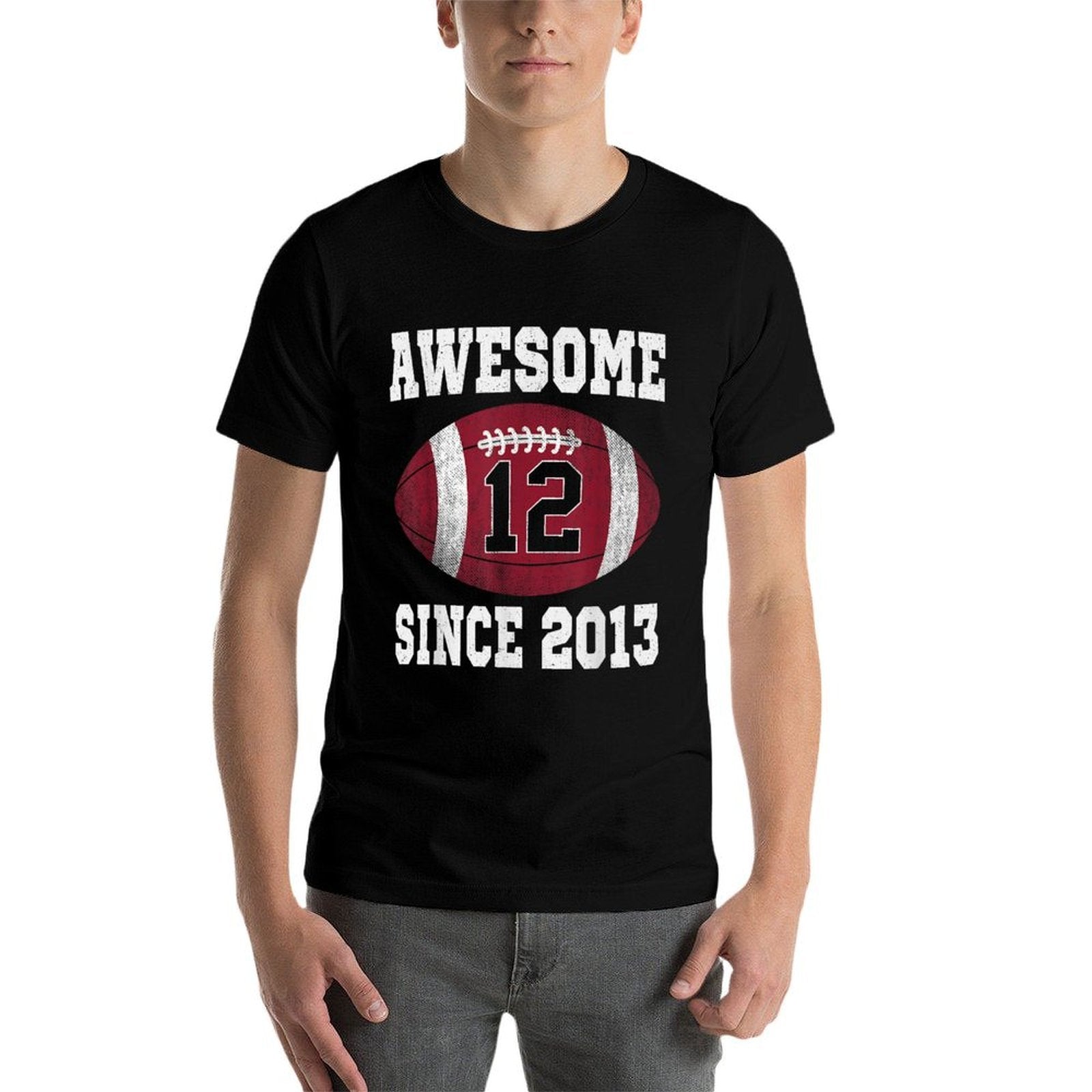 12th Birthday Football Player 12 Years Old Vintage Sports  Quick-drying T-Shirt