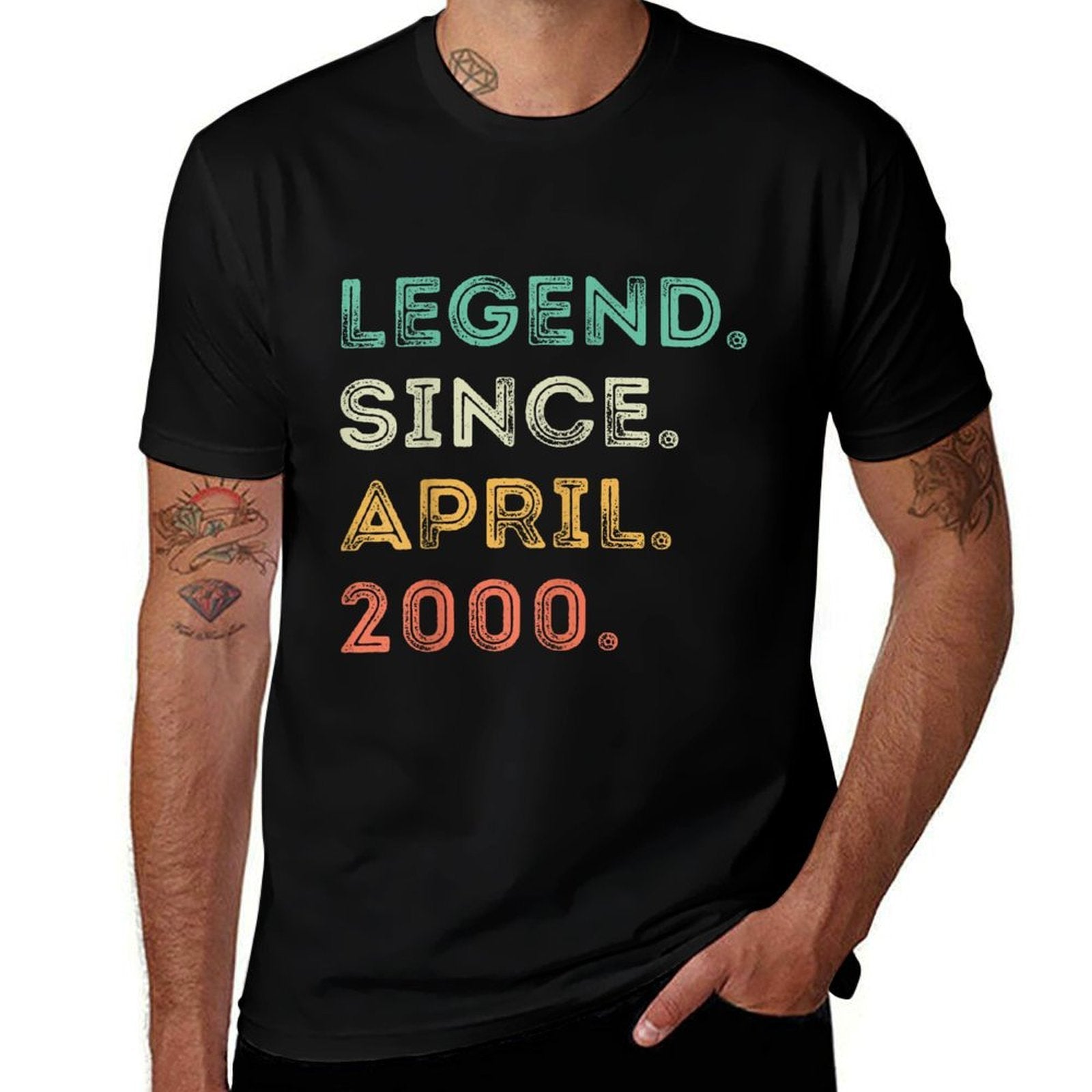 25 Years Old Legend Since April 2000 25th Birthday  Graphic-printed T-Shirt