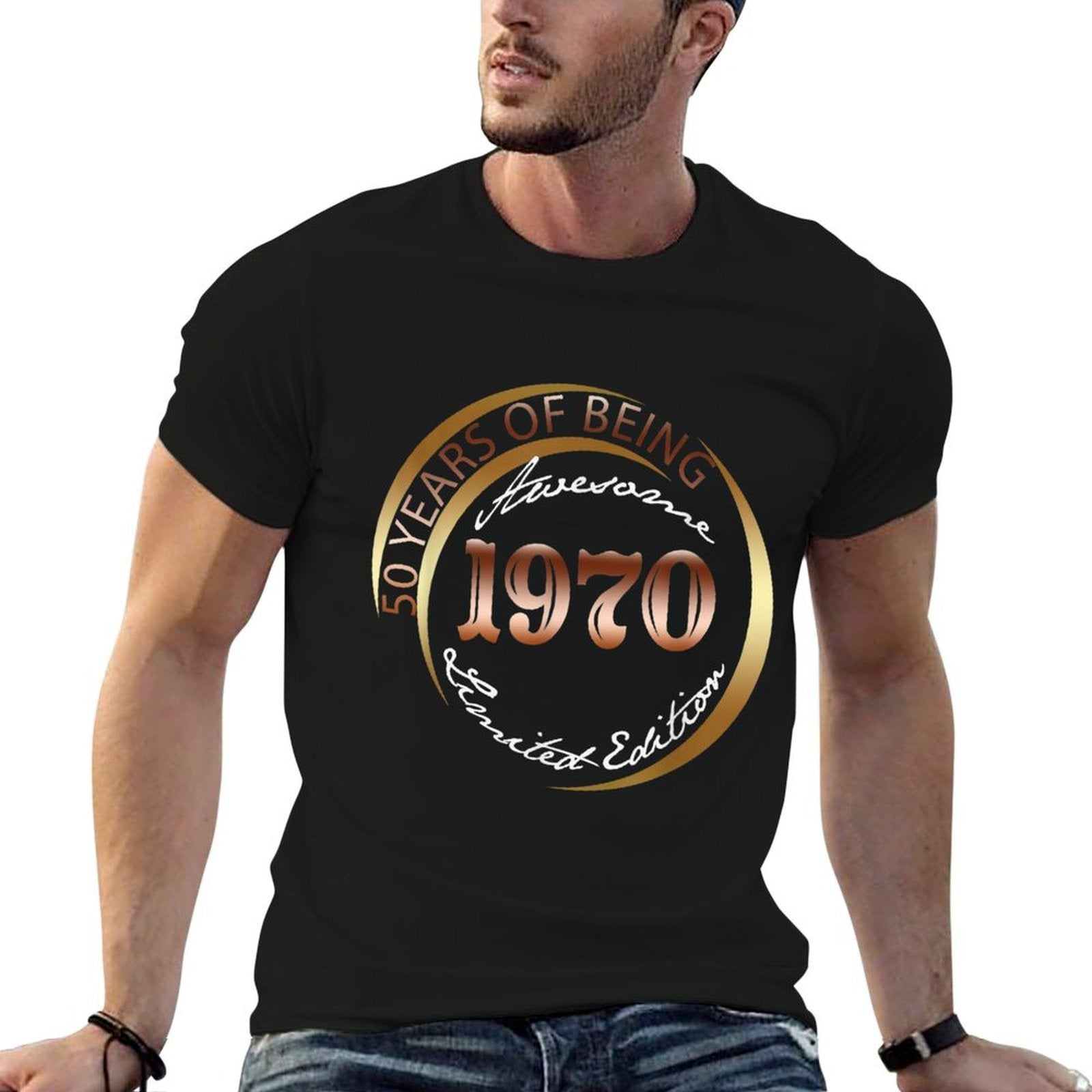 50 Years Old Gift Vintage 1970 Limited Edition 50th Birthday  Oversized Silhouette T-Shirt