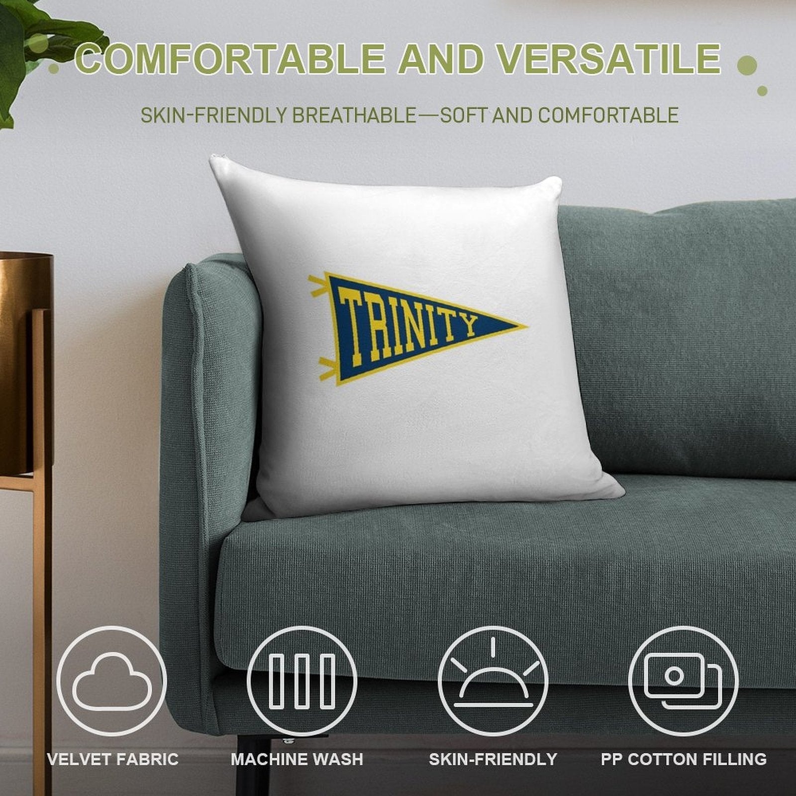 Trinity Pendant Soft Luxury Feel Throw Pillow