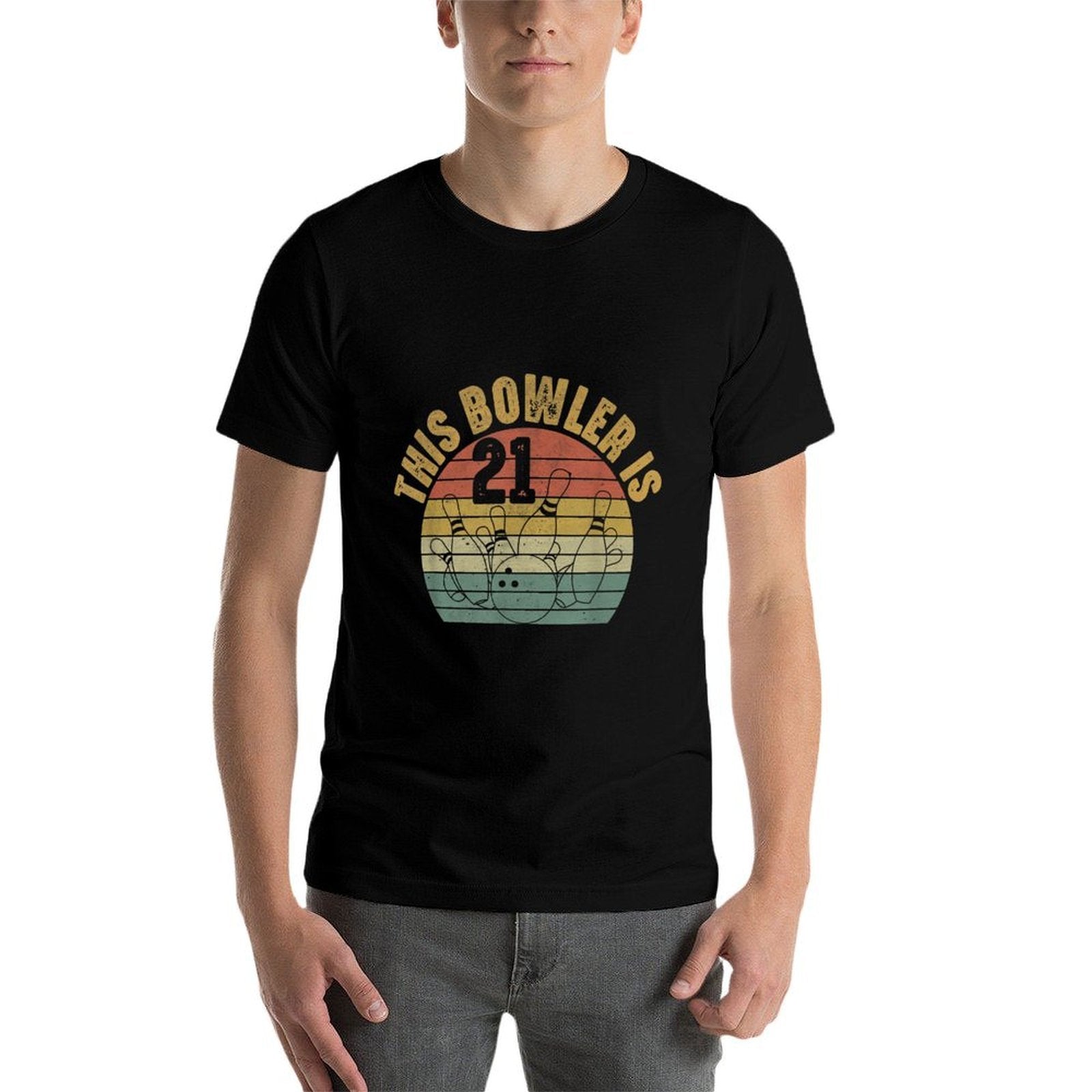 21 Year Old Bowler Bday Party 21st Birthday Bowling  Relaxed-fit T-Shirt