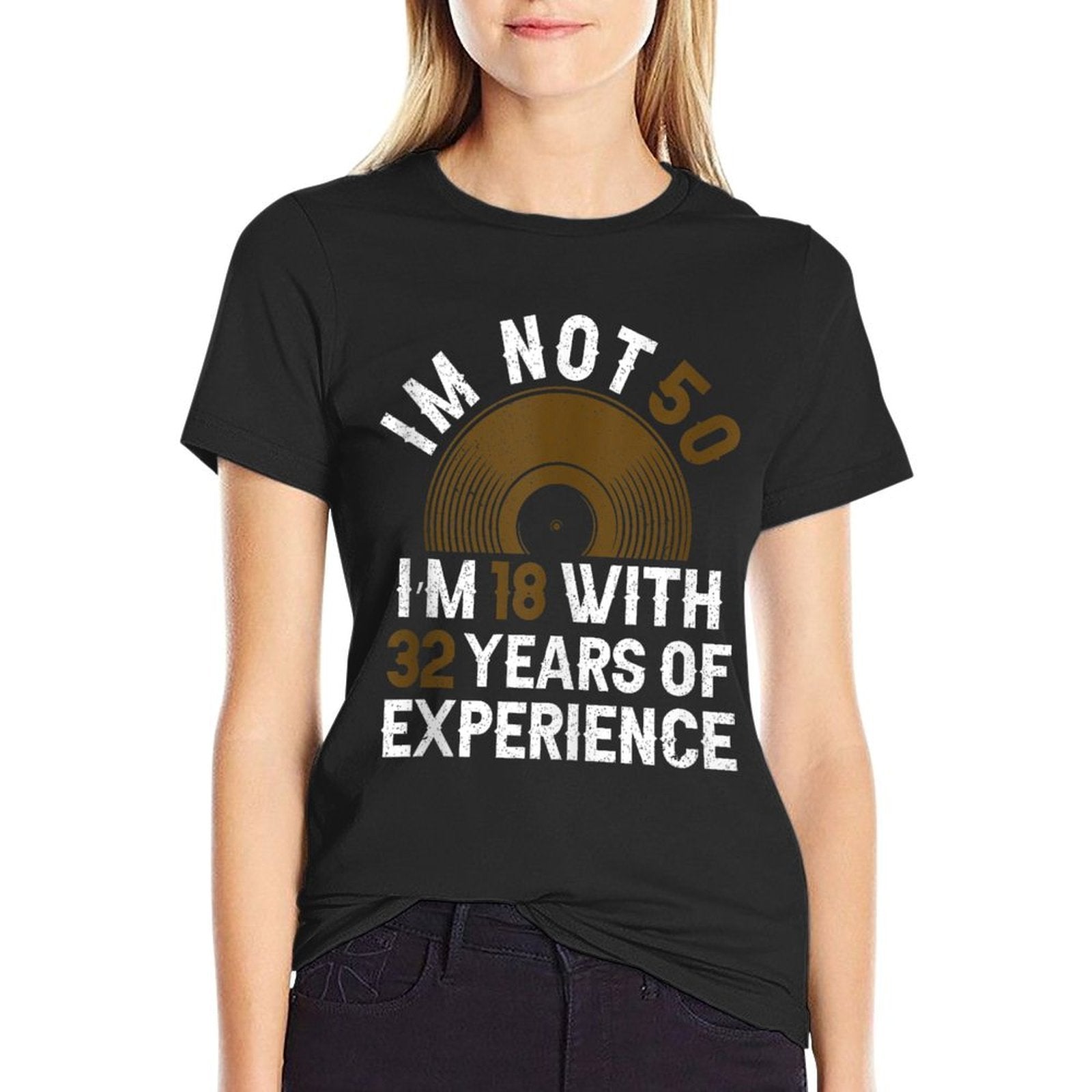 Years Of Experience - Funny 50th Birthday 50 Year Old  Oversized Silhouette T-Shirt
