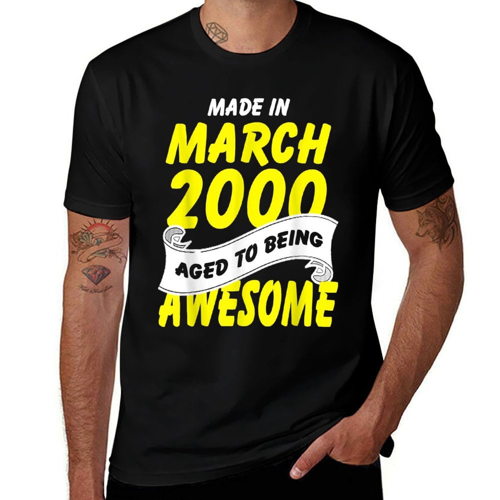 20th Birthday Made In March 2000 To Awesome  Lightweight T-Shirt