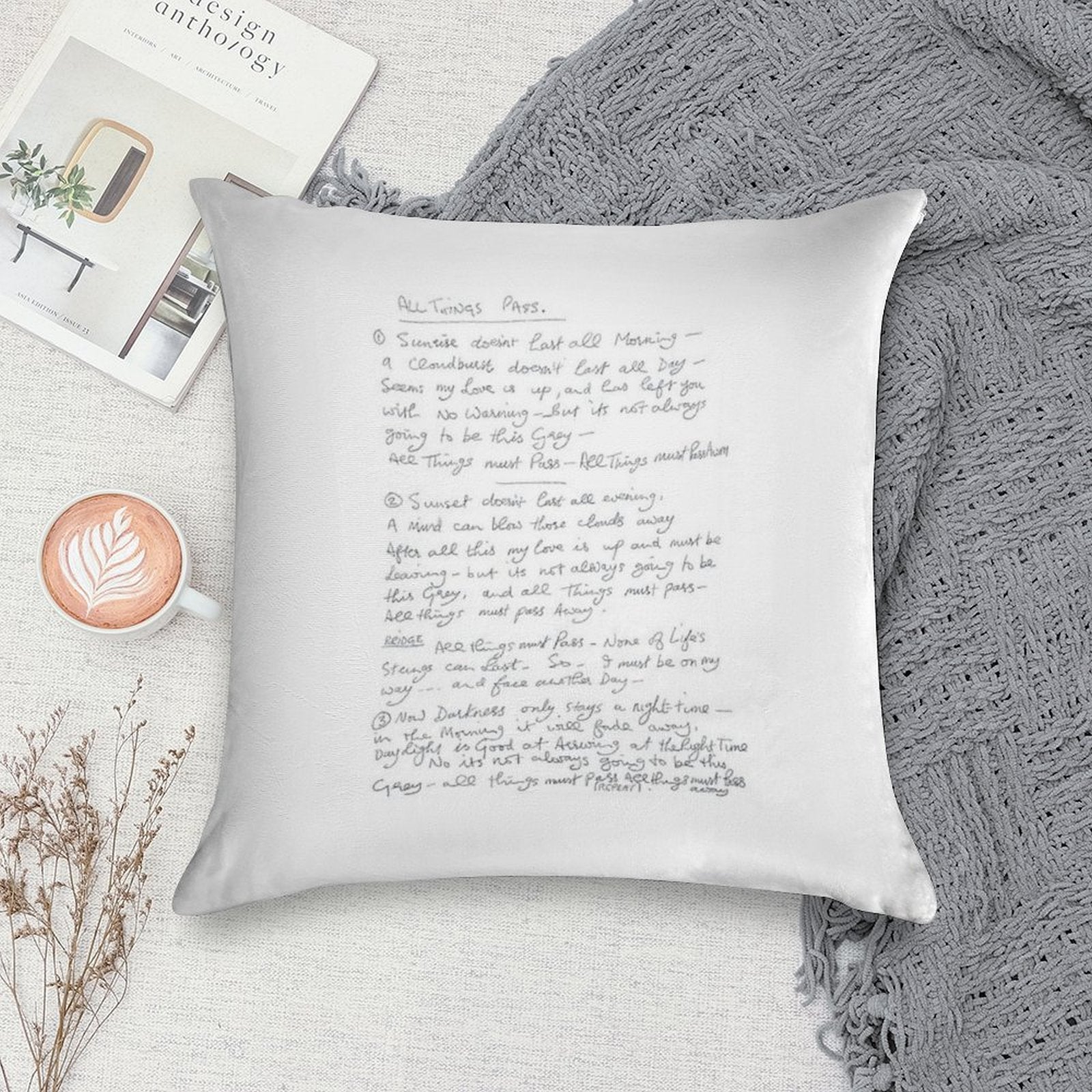 All Things Must Pass Soft Decorative Cover Throw Pillow