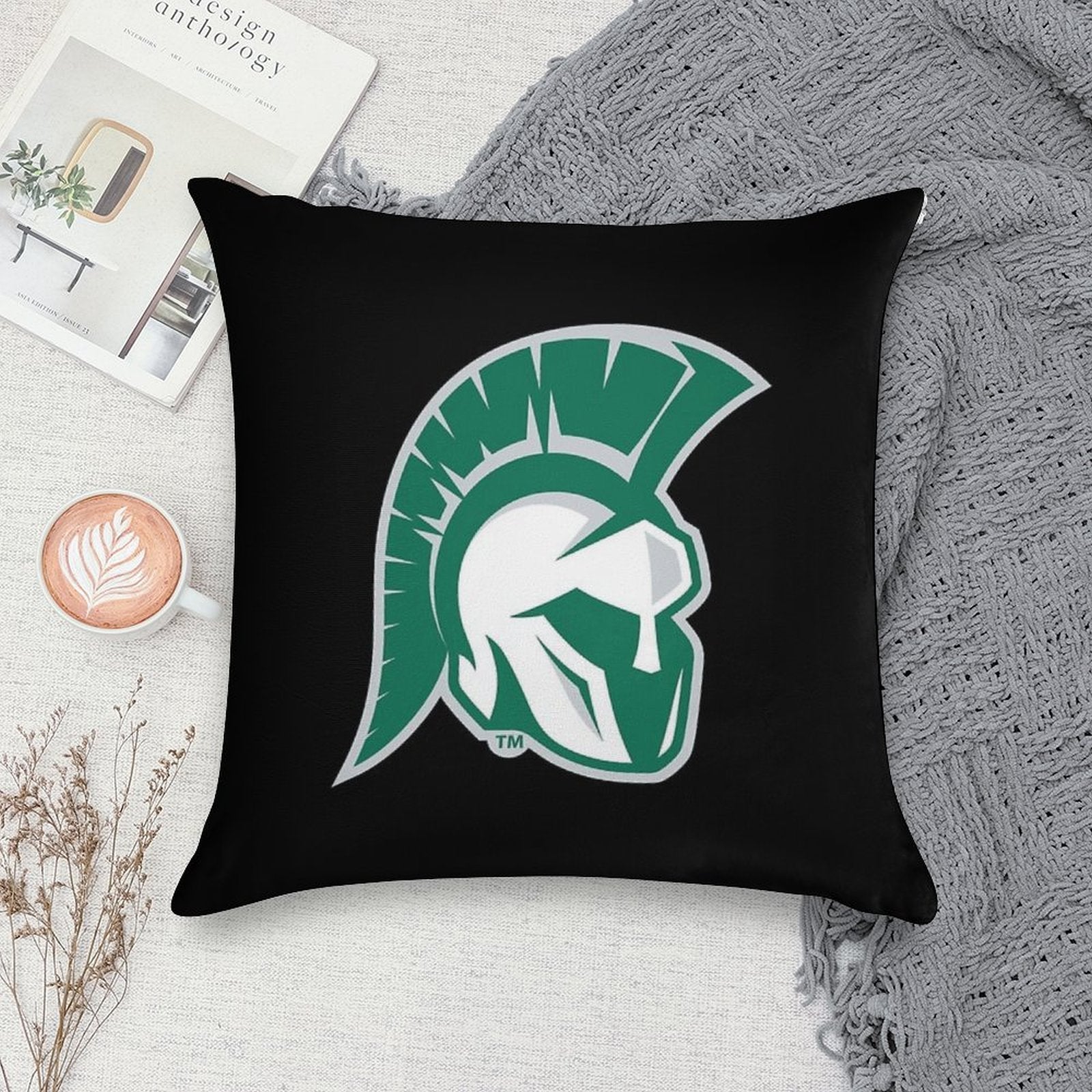 Illinois Wesleyan University Soft Skin-Friendly Throw Pillow