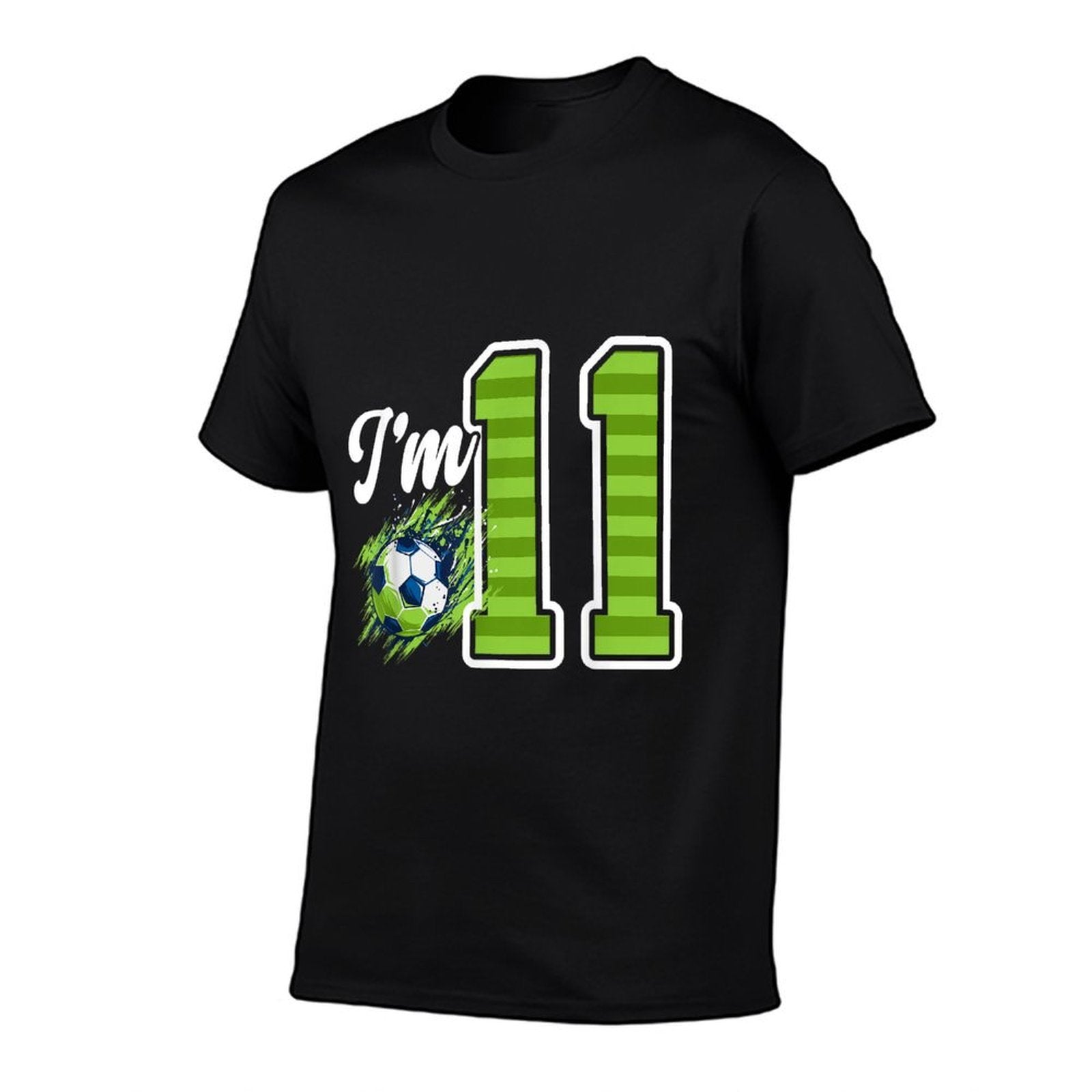 11th Soccer Birthday Party Eleven Year Old Soccer Player  Heathered Texture T-Shirt