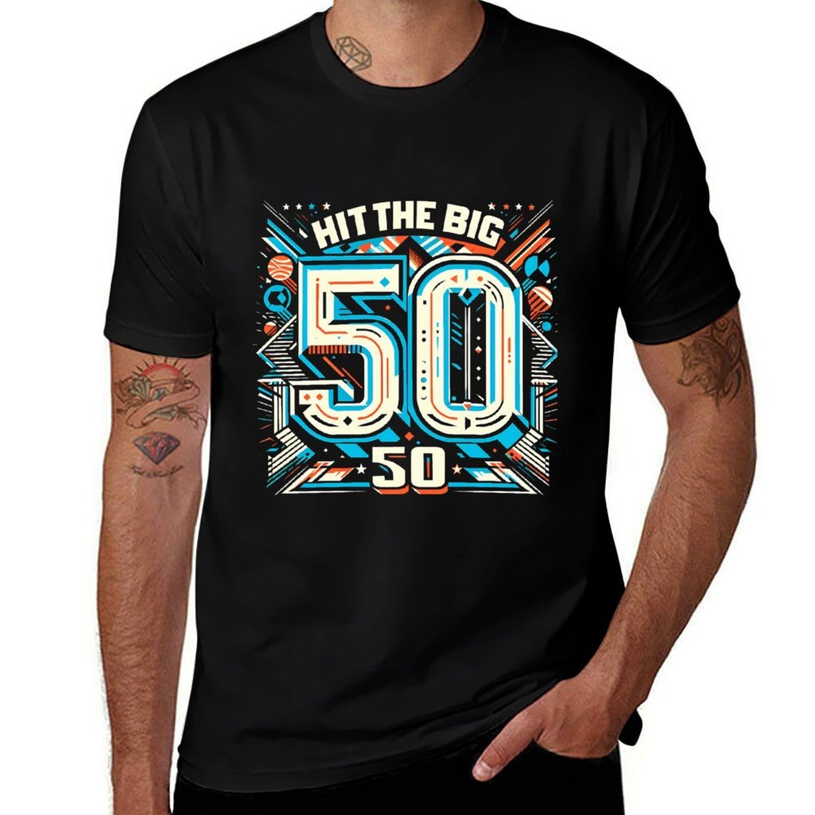50th Birthday Hit The Big 50 Funny Fiftieth Birthday  Durable T-Shirt