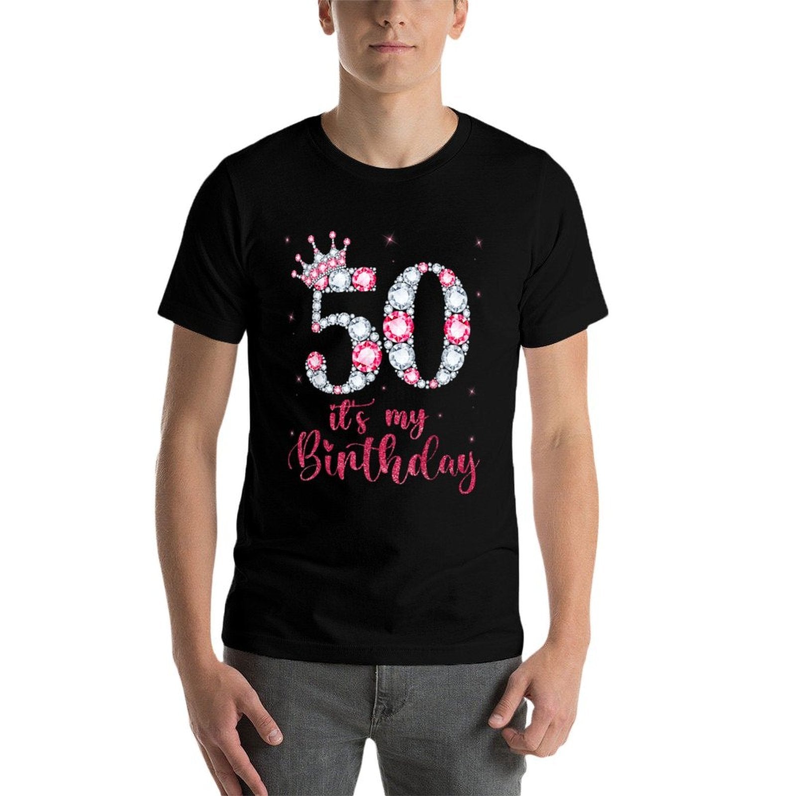 50 It's My Birthday 50 Years Old 50th Birthday Girl Lady  Moisture-wicking T-Shirt