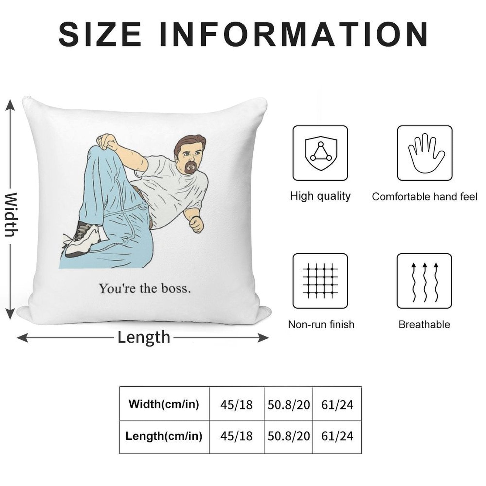 David Brent  You're The Boss Soft Easy Maintenance Throw Pillow
