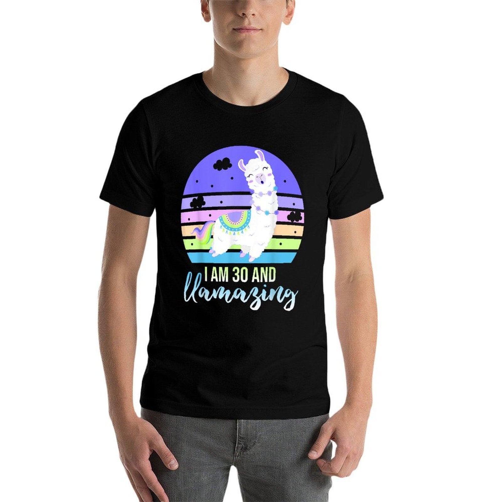 30 Years Old 30th Birthday Llamazing Llama Gift  Slim-fit Cut T-Shirt