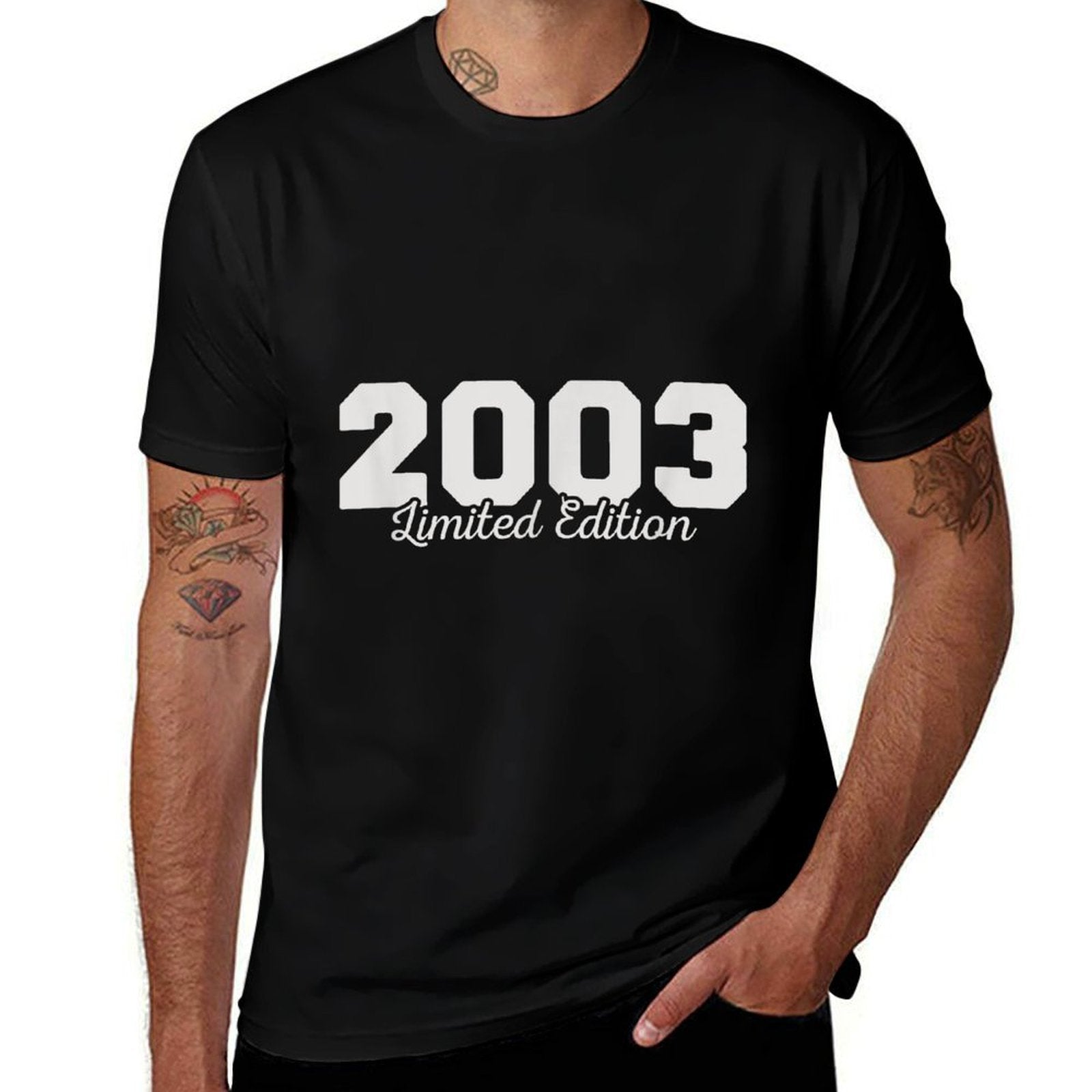 21 Birthday Decorations Men Best of 2003 BDay 21st Birthday  Tagless Design T-Shirt