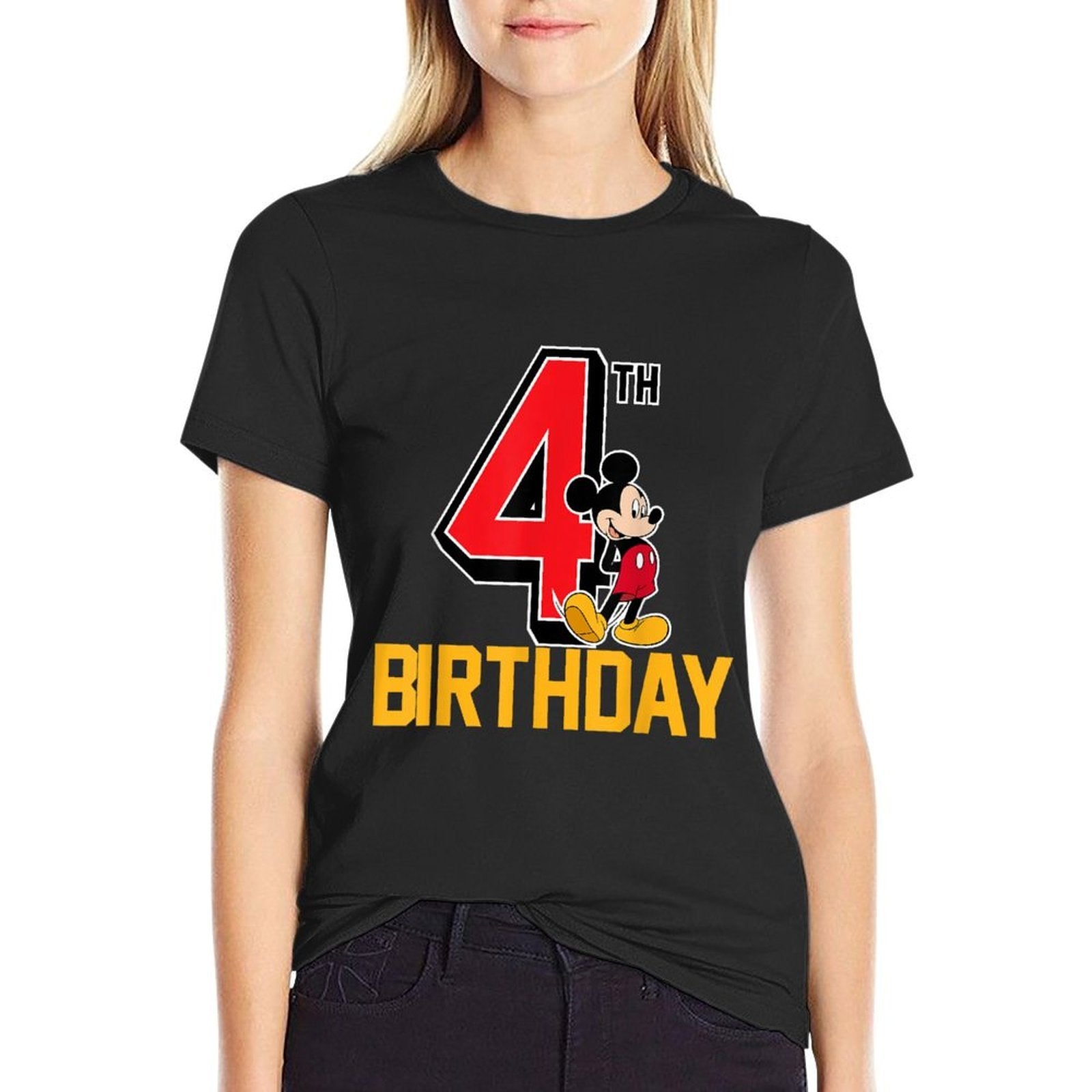 Disney - Mickey Mouse My 4th Birthday  Lightweight T-Shirt