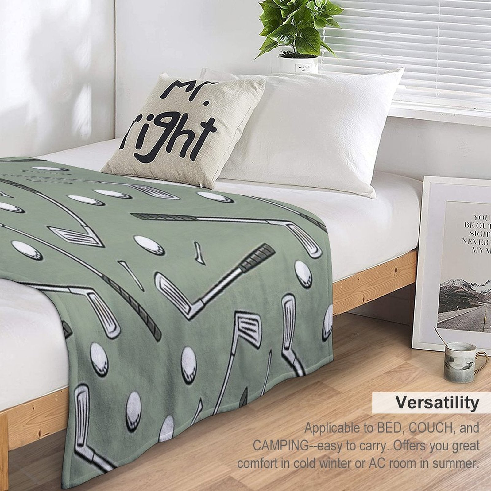 Golf Clubs Gift-ready Throw Blanket