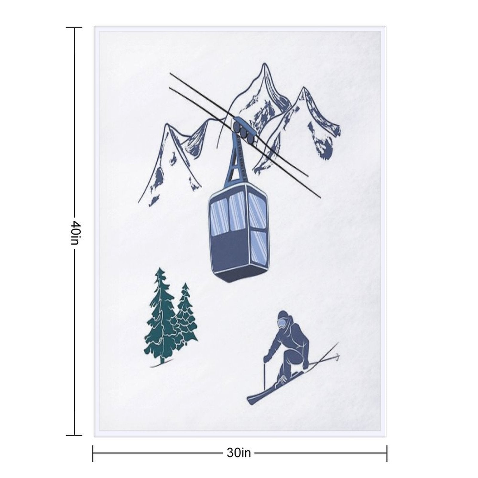 Ski Lift Resort Winter Sports Scene All-season Throw Blanket