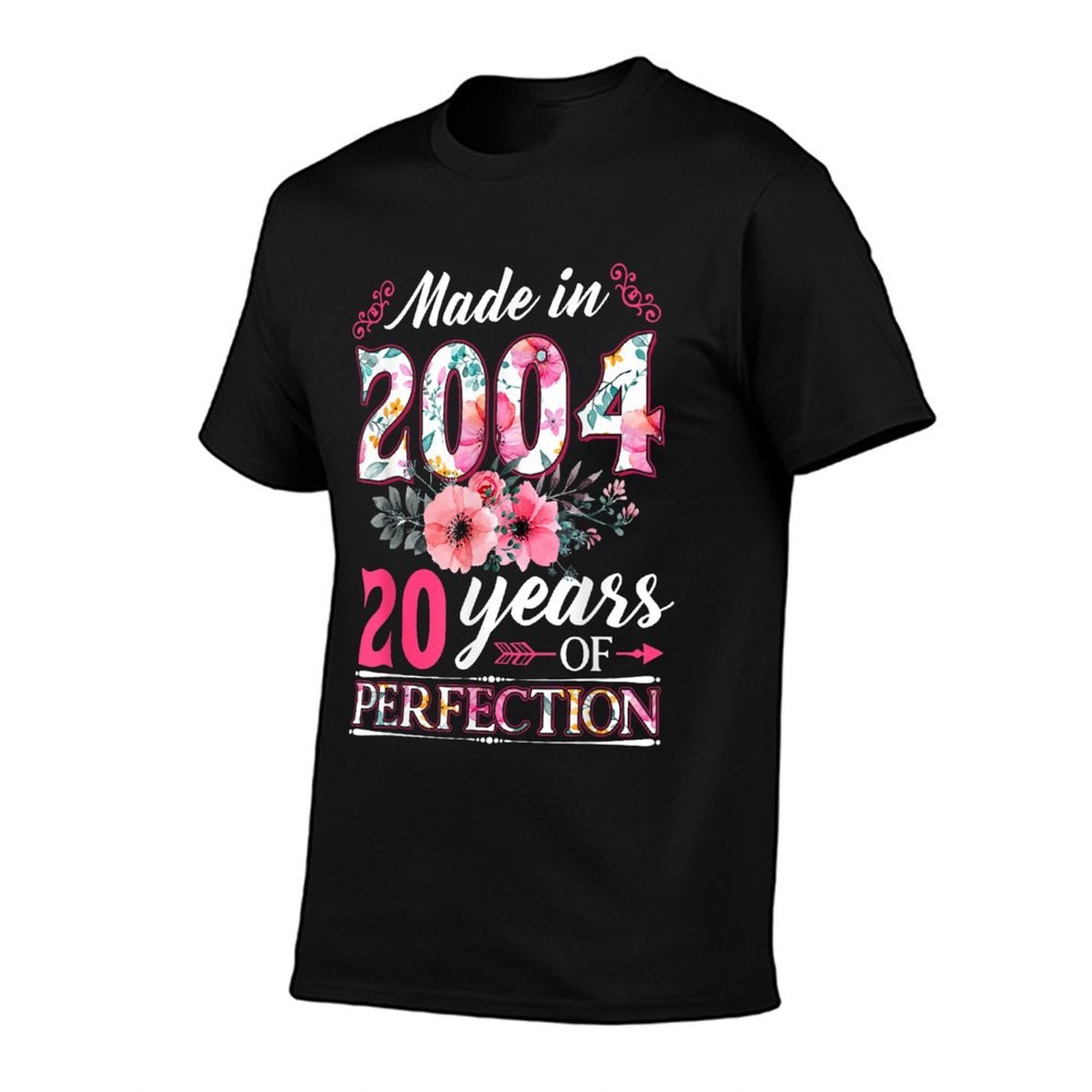 20 Year Old Made In 2004 Floral Flower 20th Birthday Womens  Odor-resistant T-Shirt
