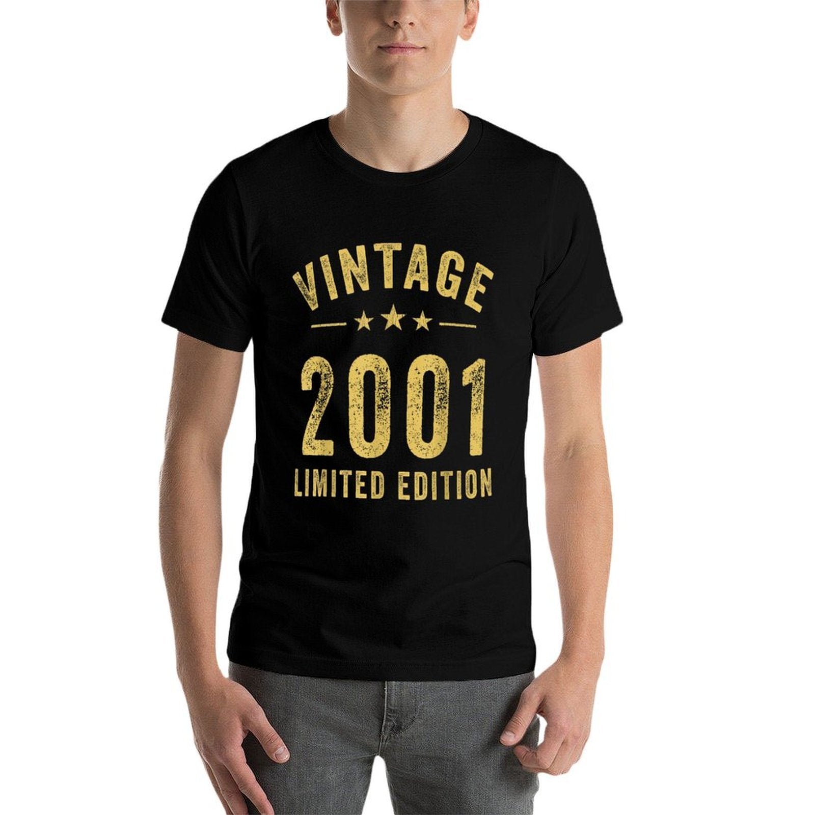 2001 Vintage Birthday Retro Born In 2001 21st Birthday  High-quality Stitching T-Shirt