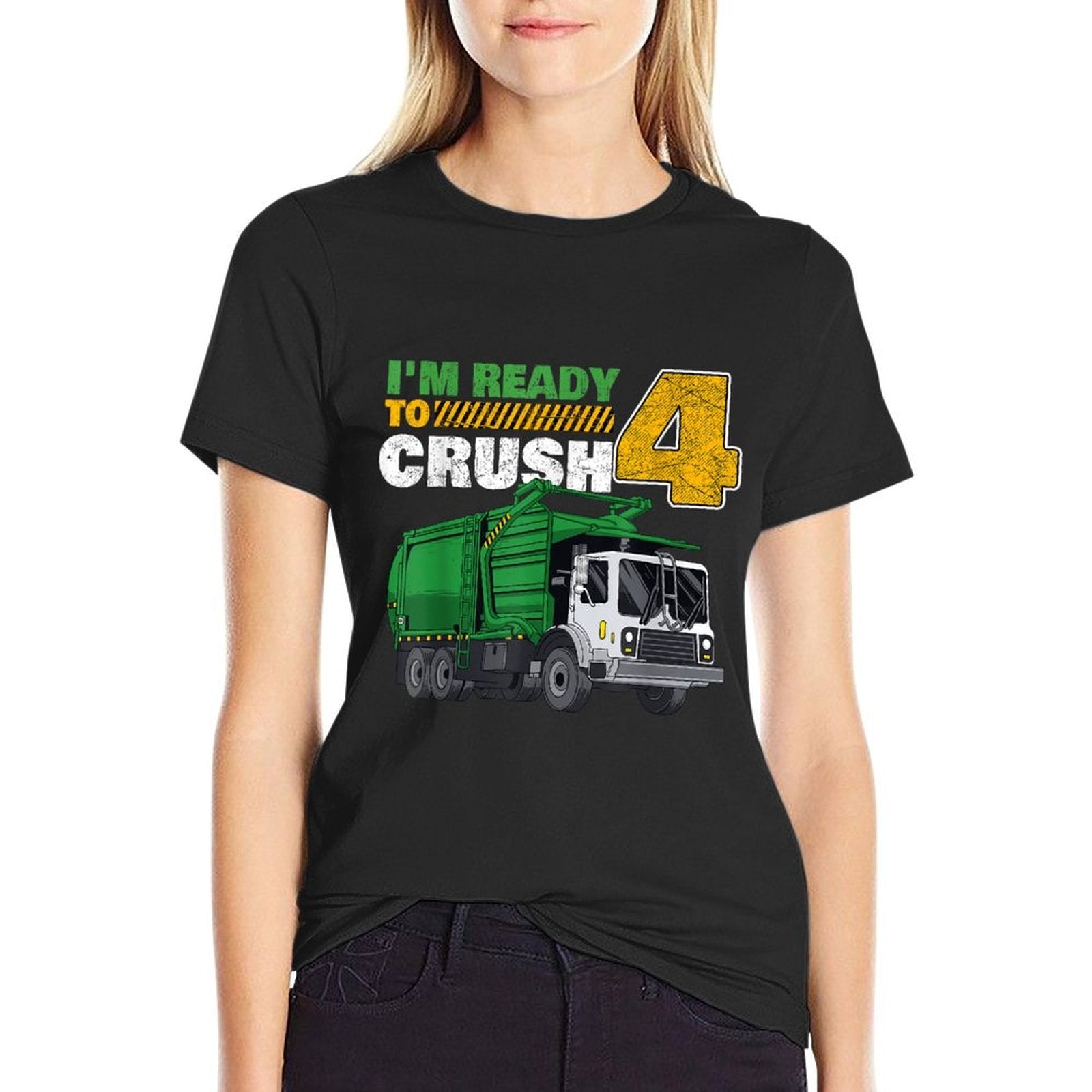 4th Birthday Garbage Truck Lover 4 Years Old Bday  Quick-drying T-Shirt