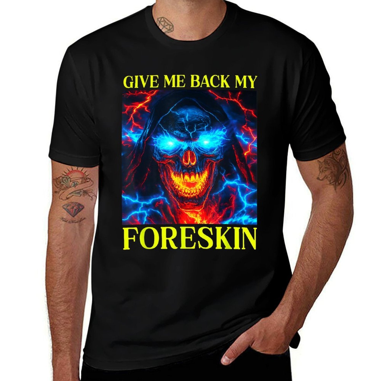 Give Me Back My Foreskin Funny Cringe Embarrassing  Graphic-printed T-Shirt