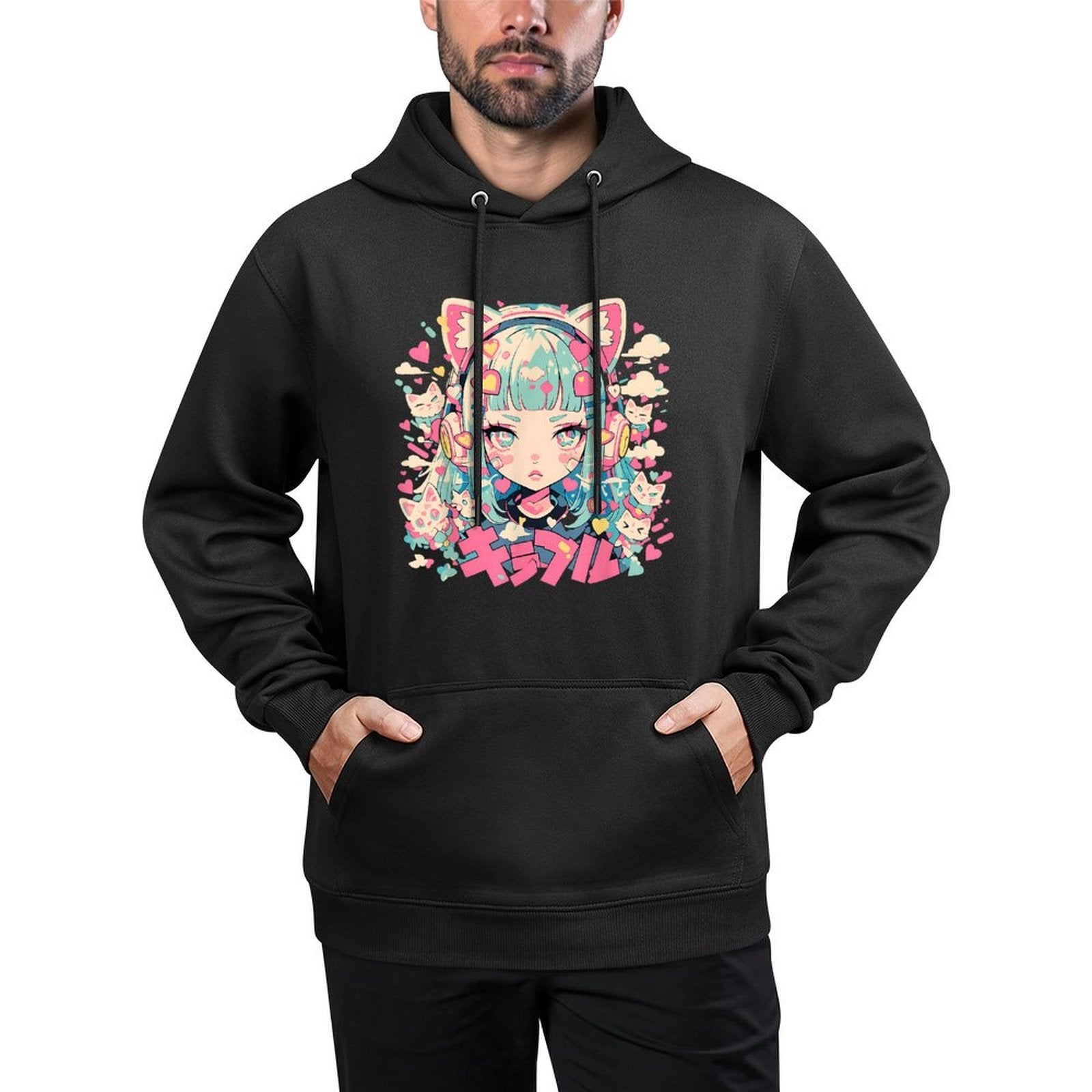 Anime Waifu Cute Anime Manga Cat Girl Sweet Retro Japan Shape Retention Hoodie